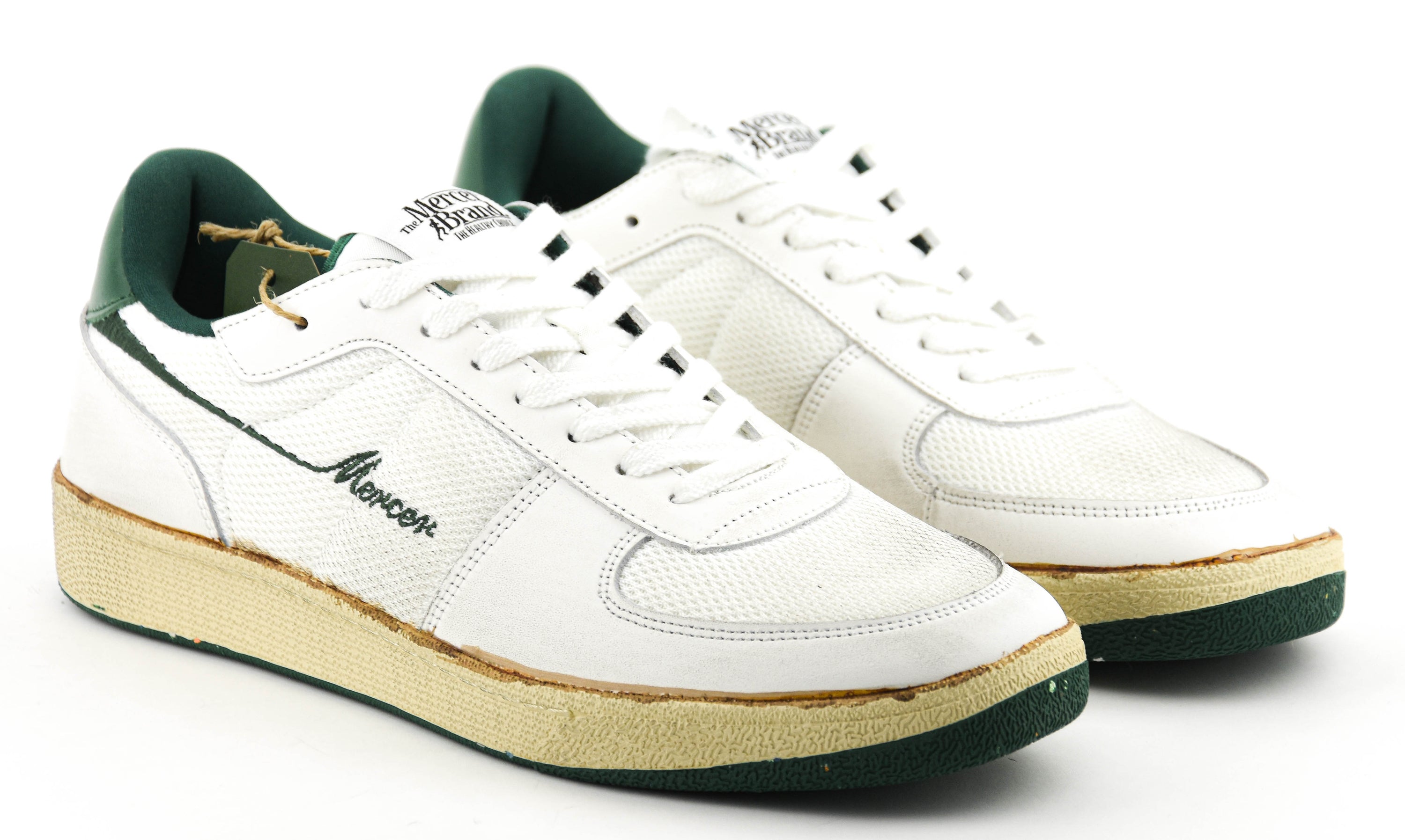 MERCER RE-TENNIS VINTAGE WHITE GREEN