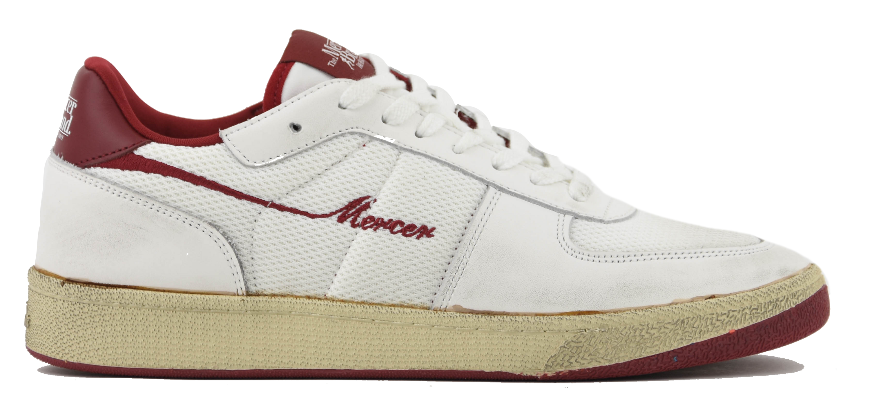 MERCER RE-TENNIS VINTAGE WHITE RED