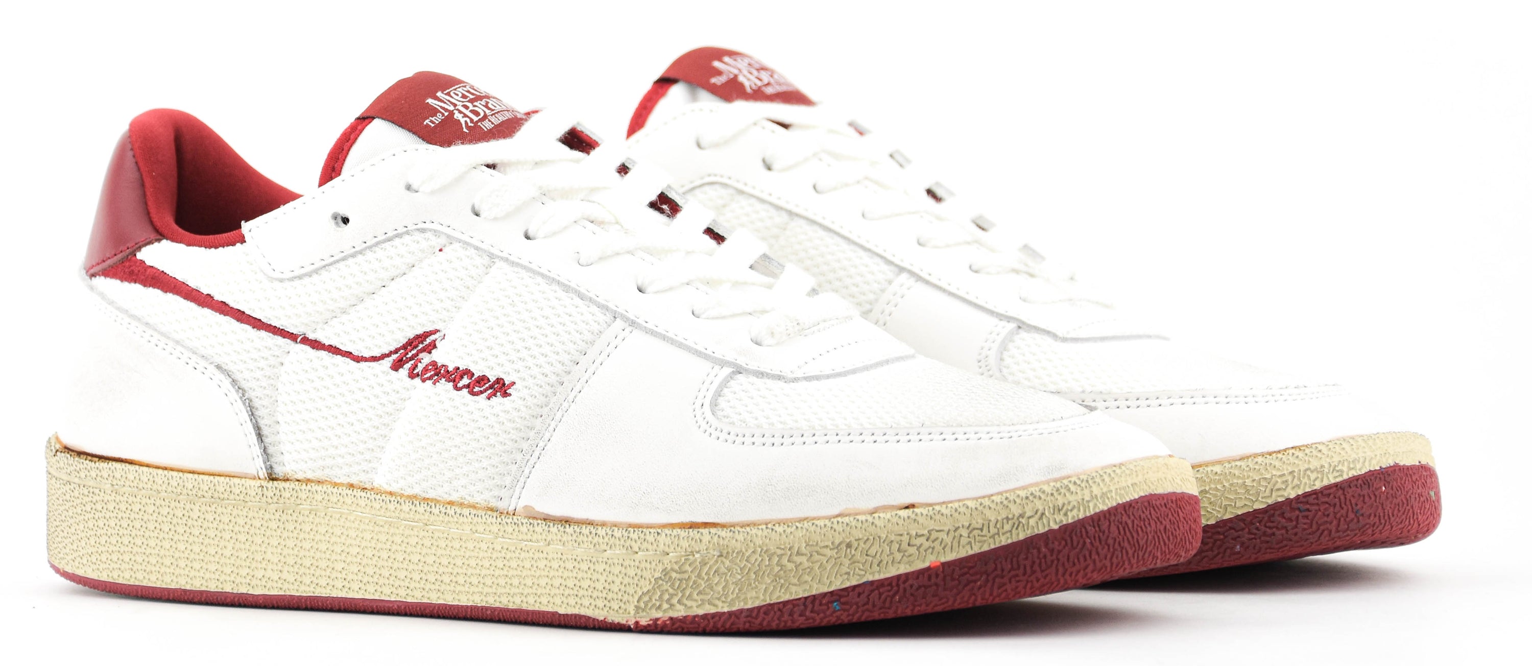 MERCER RE-TENNIS VINTAGE WHITE RED