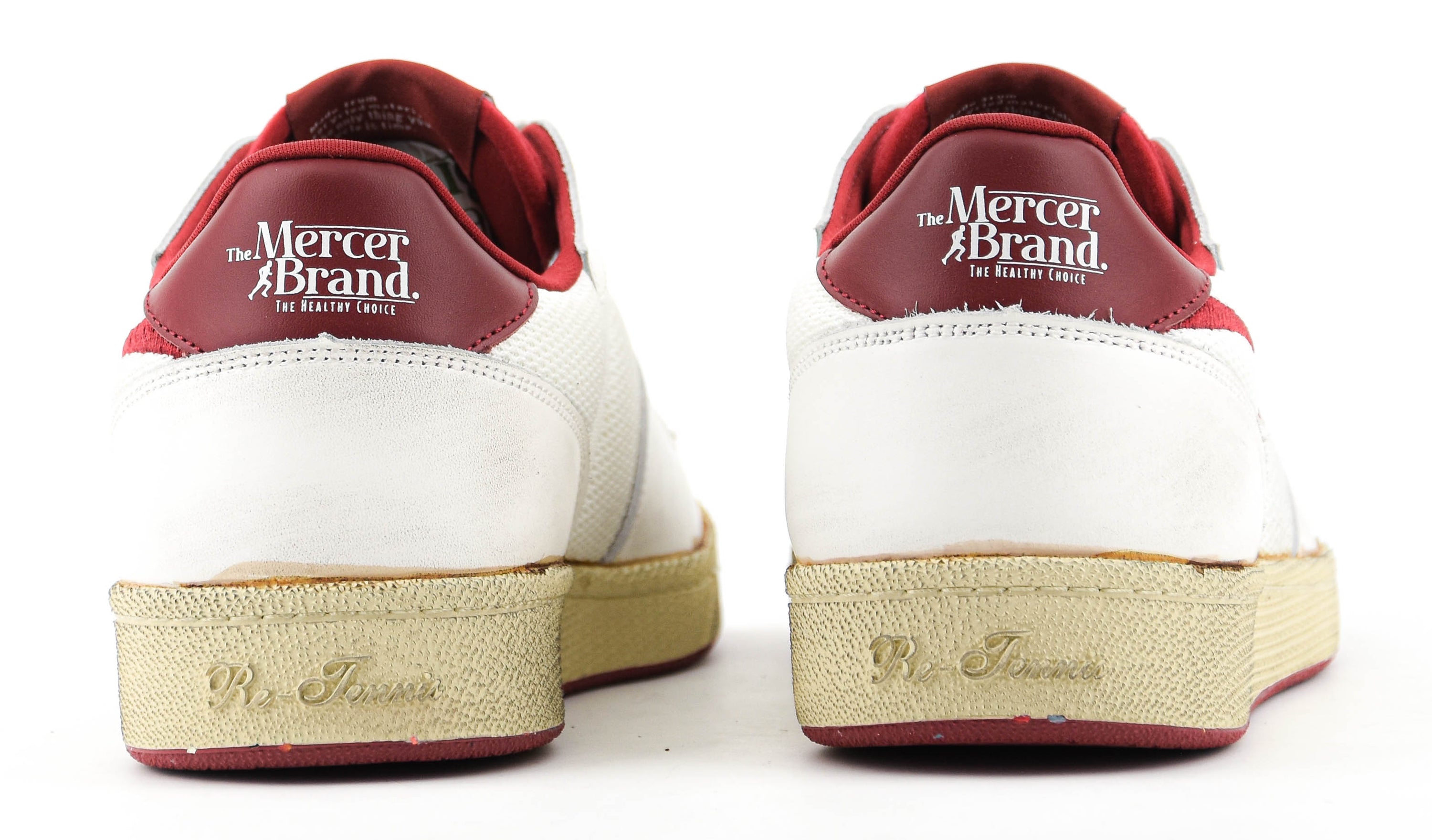 MERCER RE-TENNIS VINTAGE WHITE RED