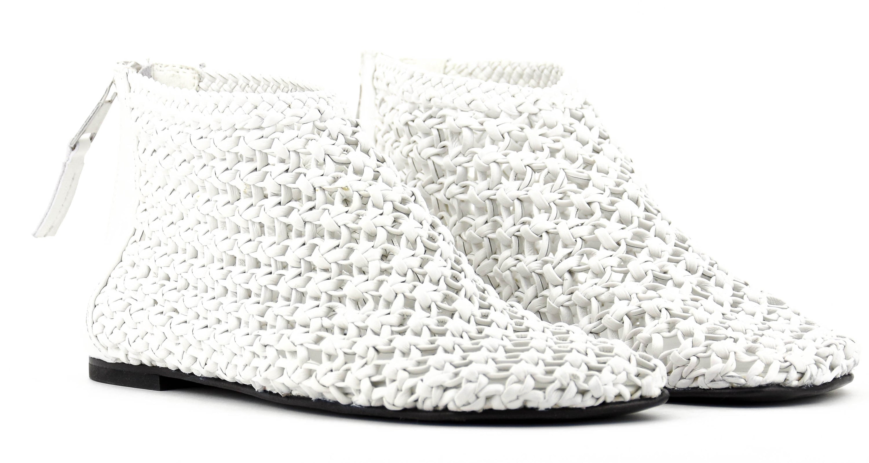 ELENA IACHI CROCHET BOOTIE BIANCO