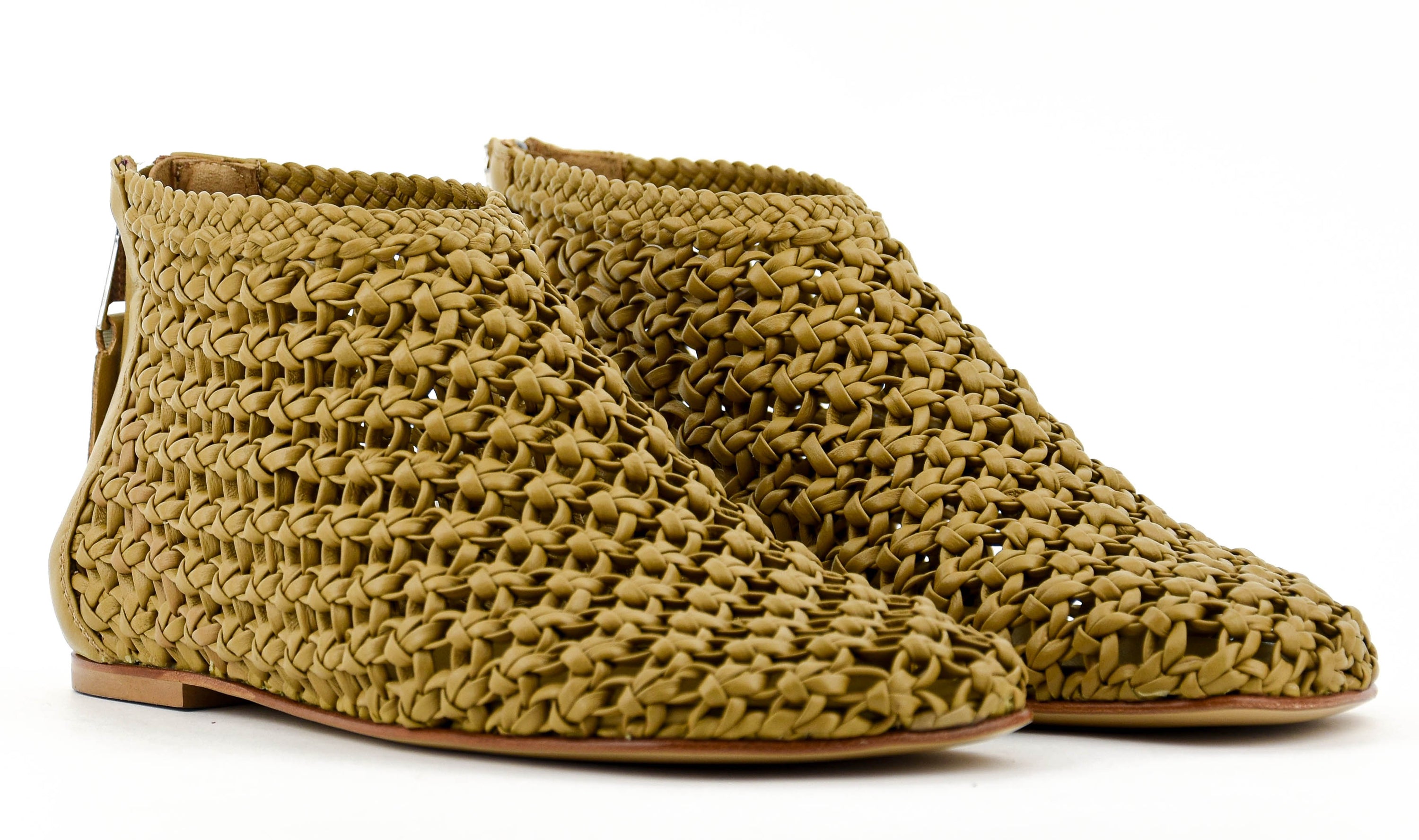 ELENA IACHI CROCHET BOOTIE CAMEL