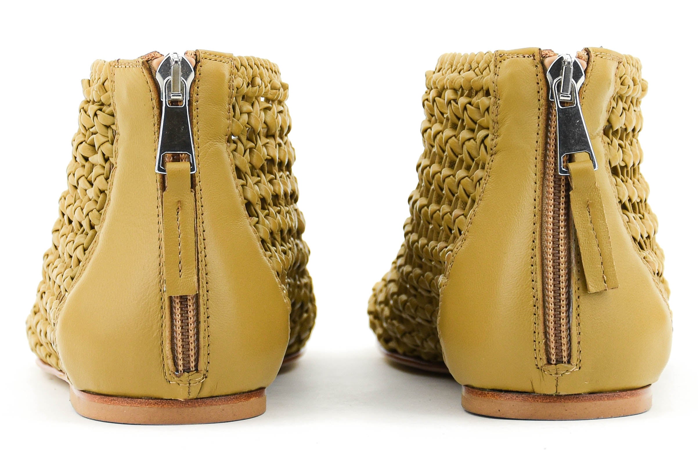 ELENA IACHI CROCHET BOOTIE CAMEL