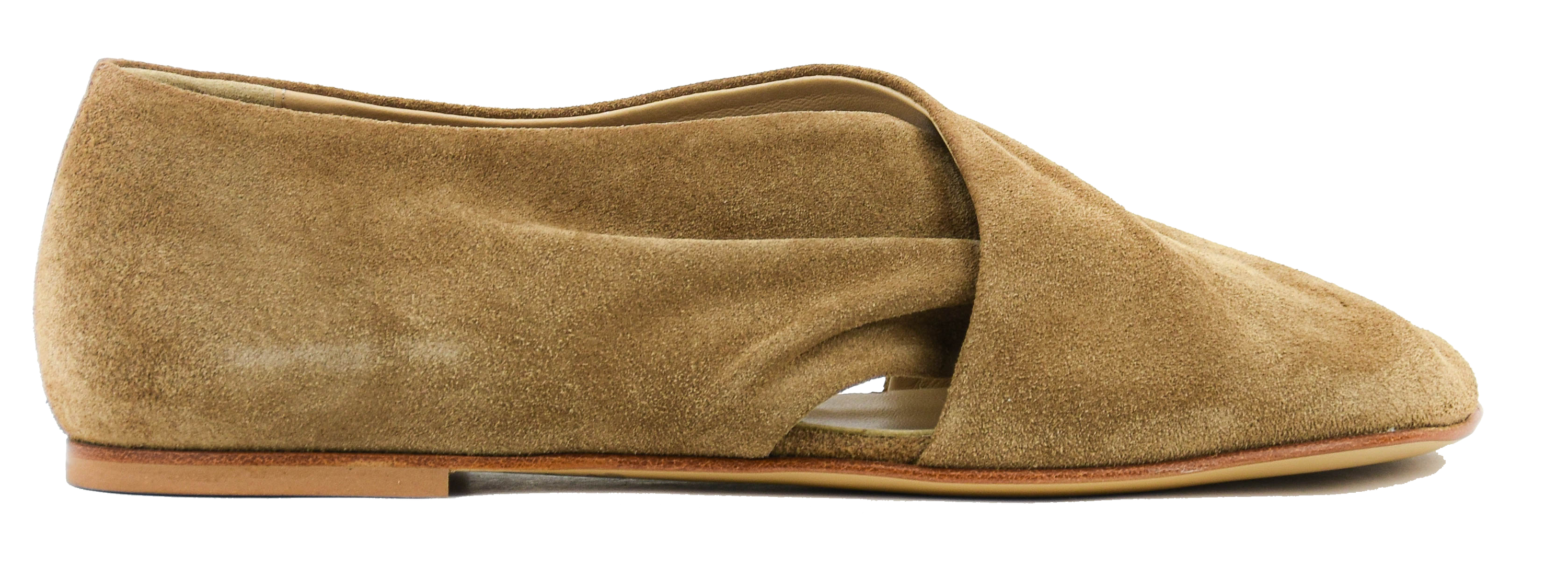 ELENA IACHI SOFT CROSS LOAFER CAMEL