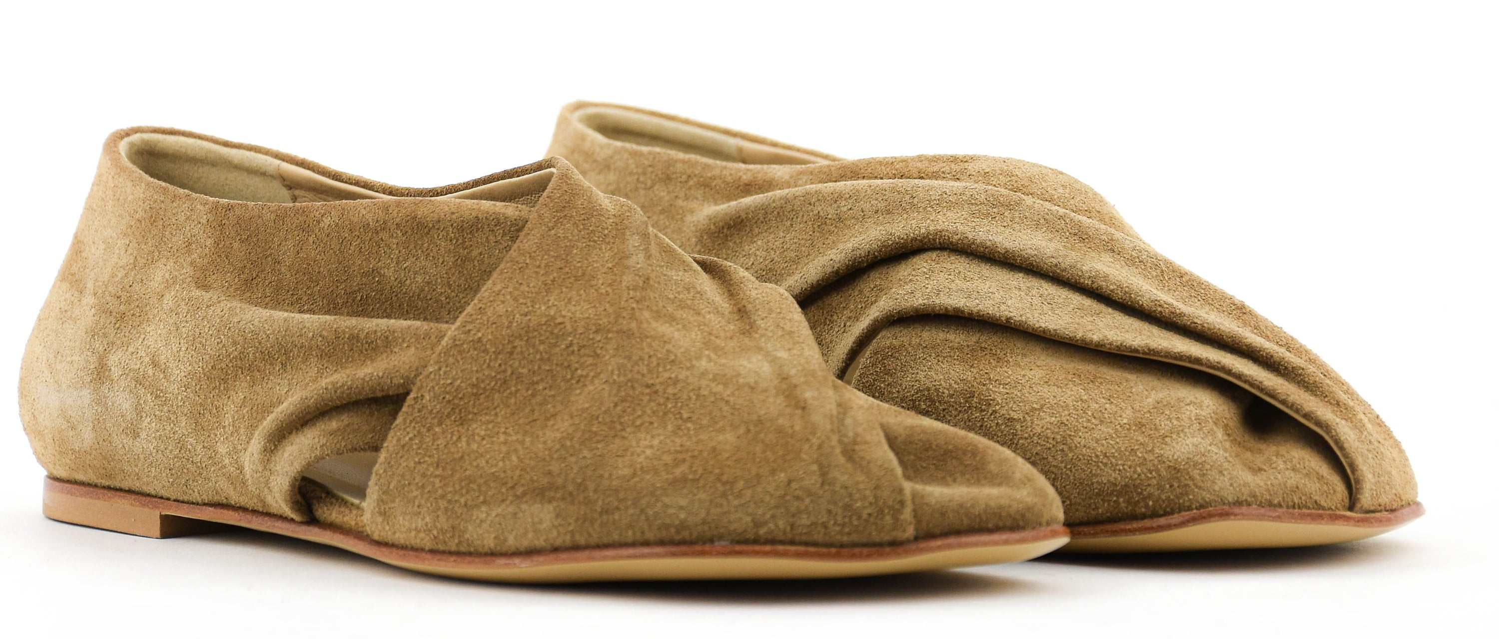 ELENA IACHI SOFT CROSS LOAFER CAMEL