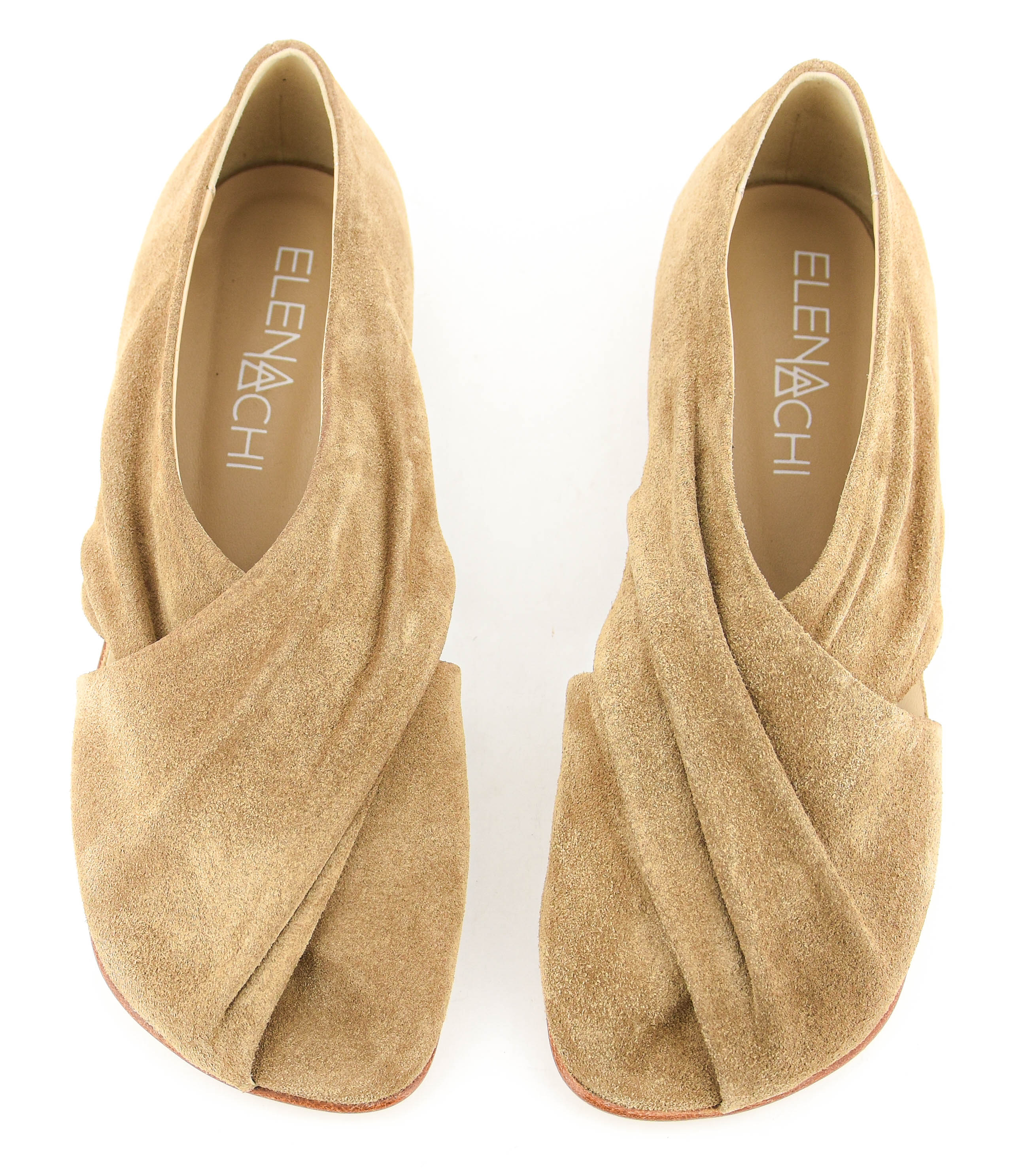 ELENA IACHI SOFT CROSS LOAFER CAMEL