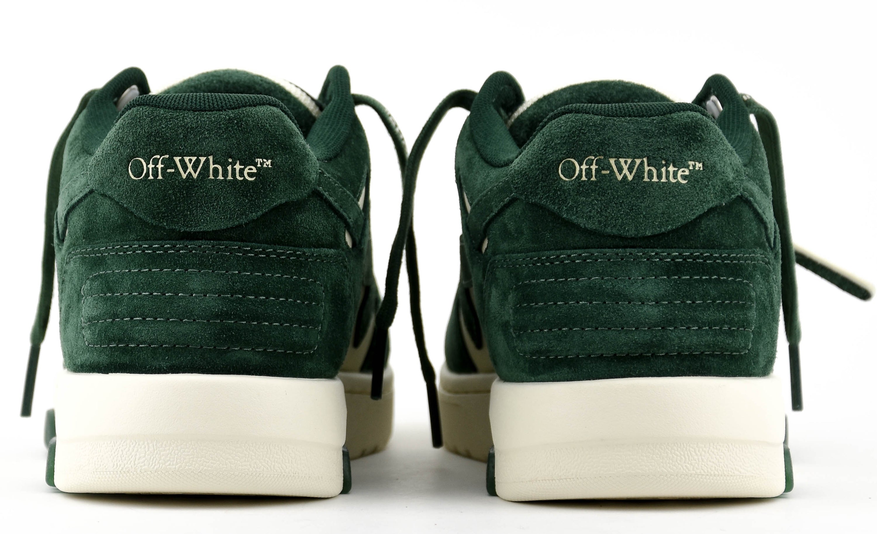 OFF WHITE OUT OF OFFICE JET GREEN SUEDE