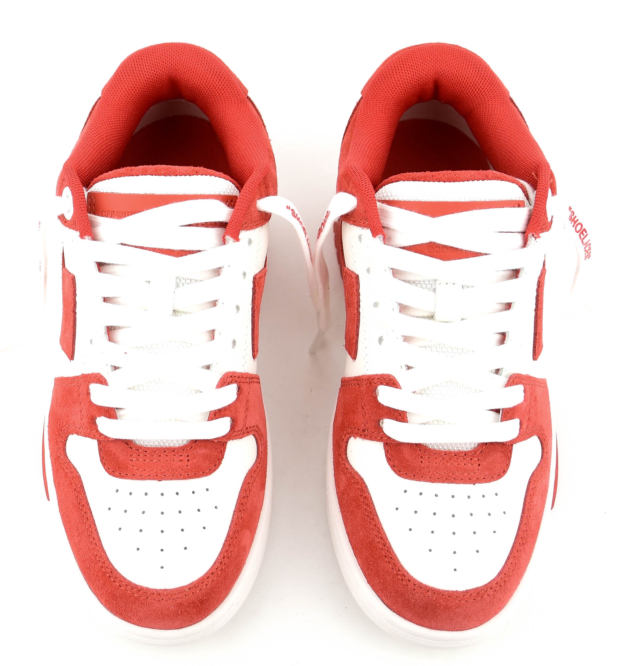 OFF WHITE OUT OF OFFICE JET BRICK RED SUEDE