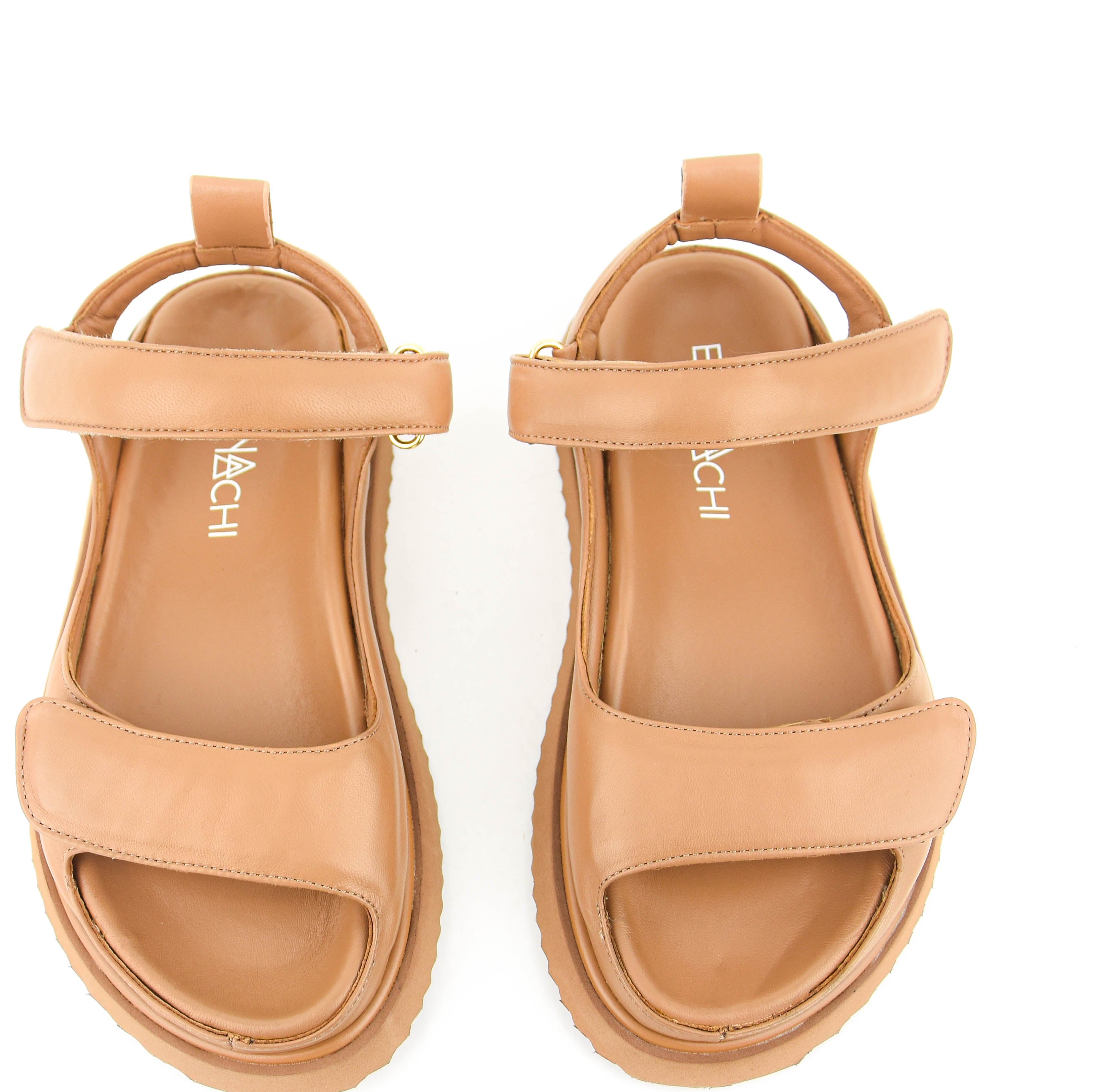 ELENA IACHI TWO STRAP SANDAL CAMEL