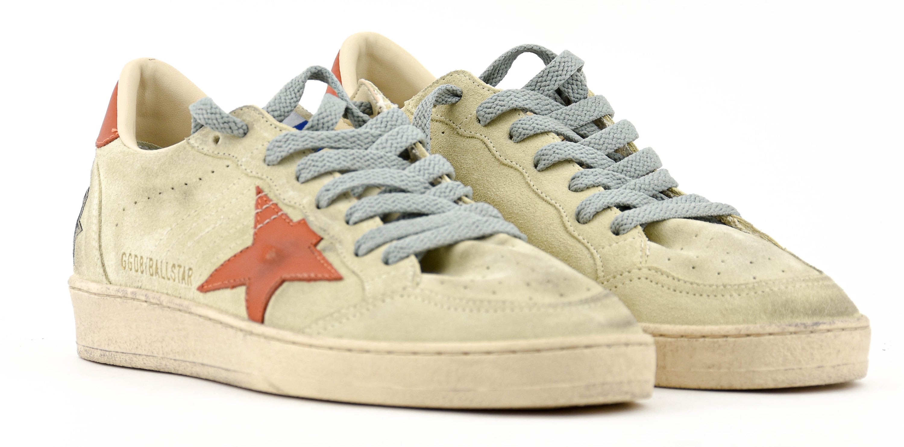 GOLDEN GOOSE BALLSTAR WOOD ASH GOLD FLAME