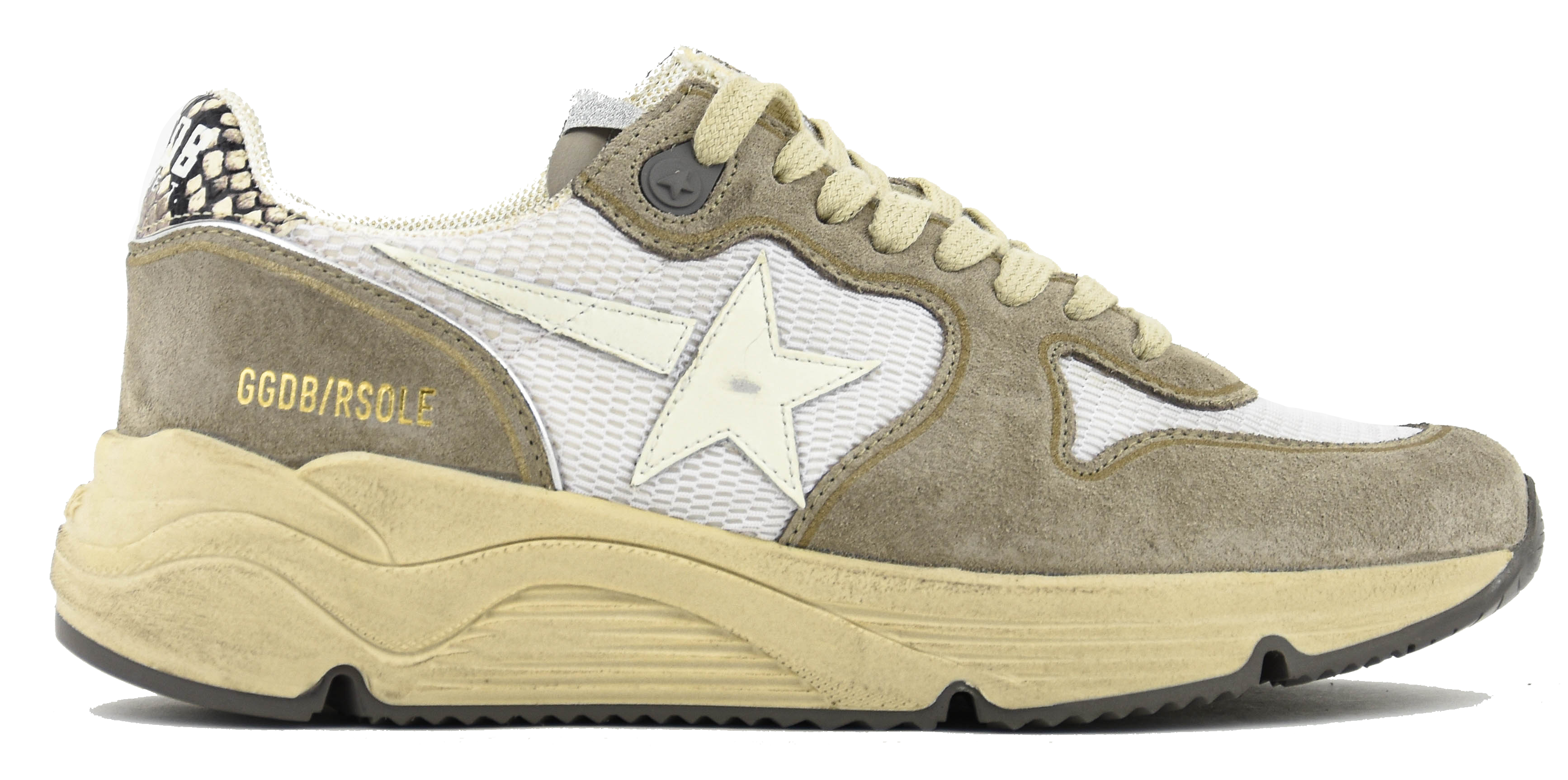 paul warmer GOLDEN GOOSE RUNNING SOLE WHITE GREY In de uitverkoop