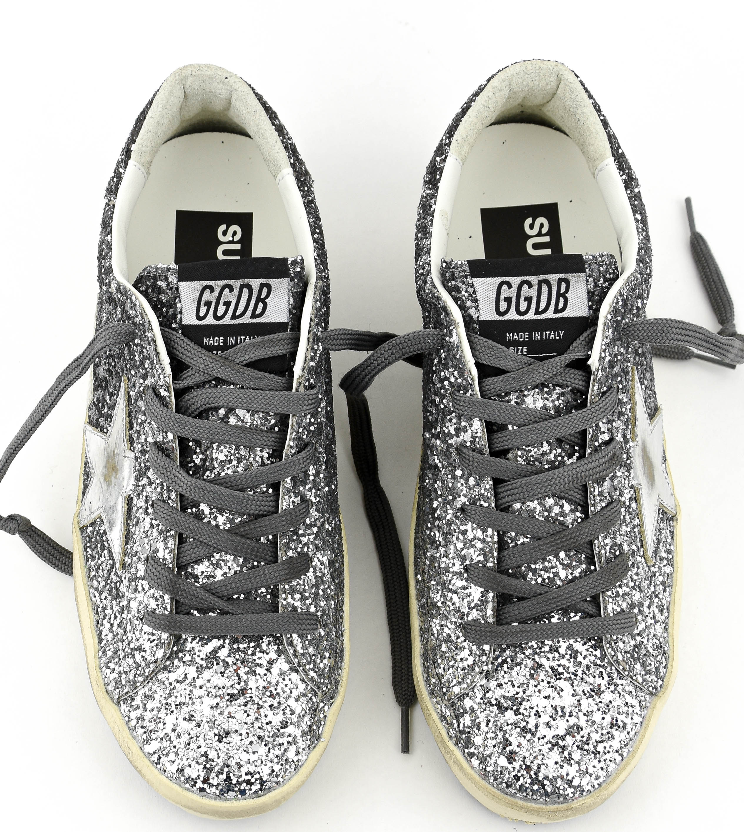 GOLDEN GOOSE SUPERSTAR CLASSIC GLITTER GREY