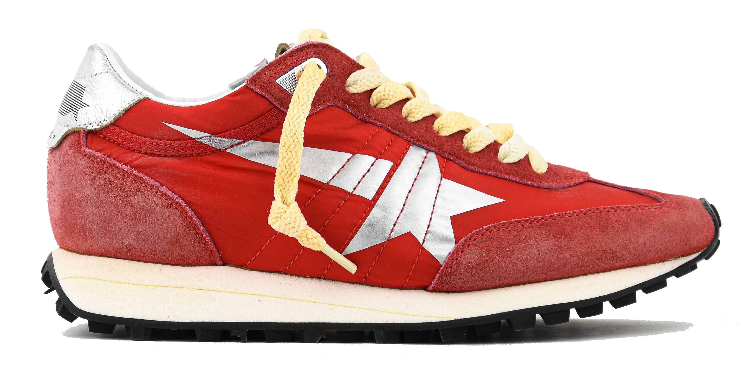 GOLDEN GOOSE RUNNING MARATHON RED SILVER