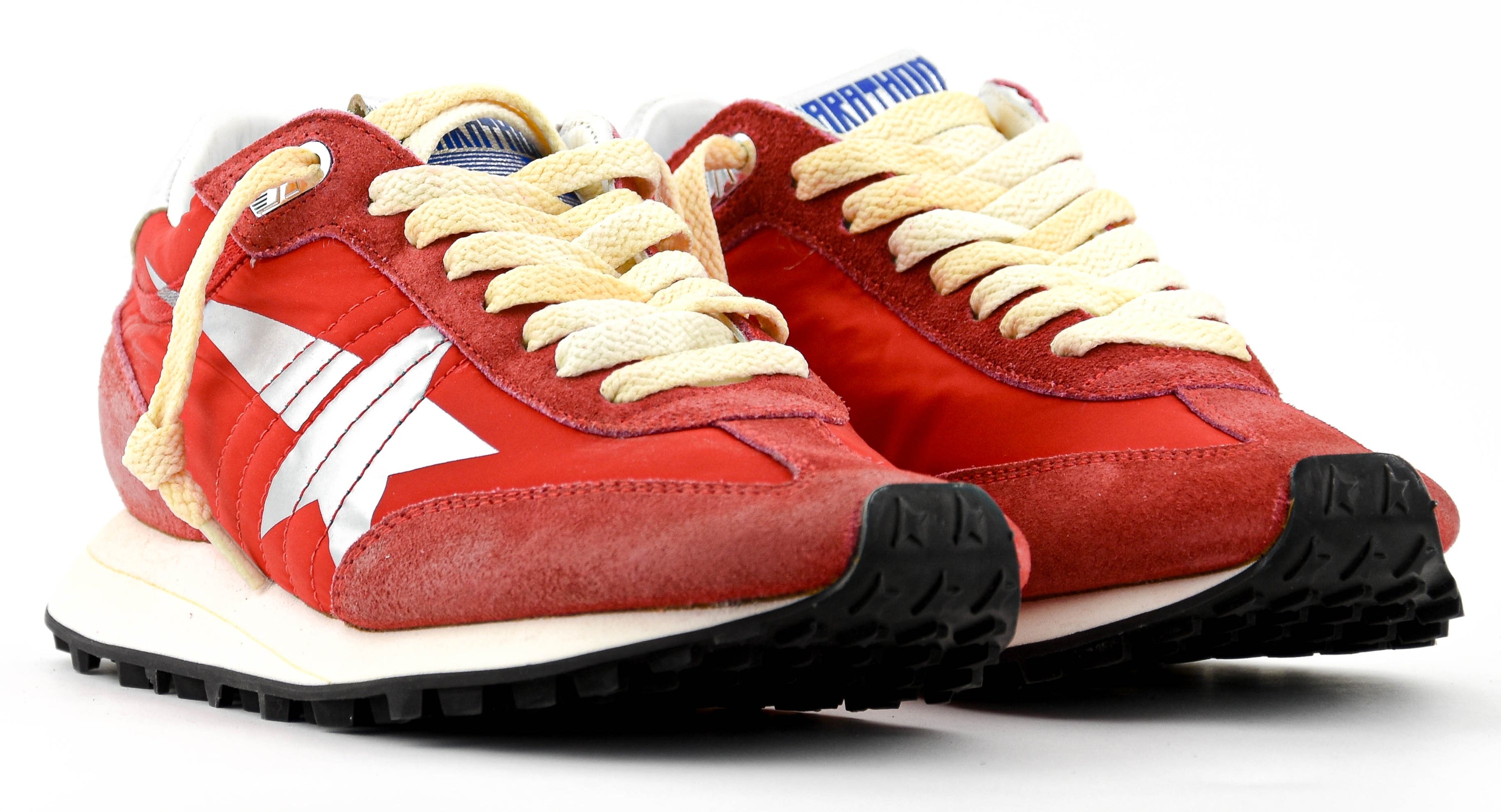GOLDEN GOOSE RUNNING MARATHON RED SILVER
