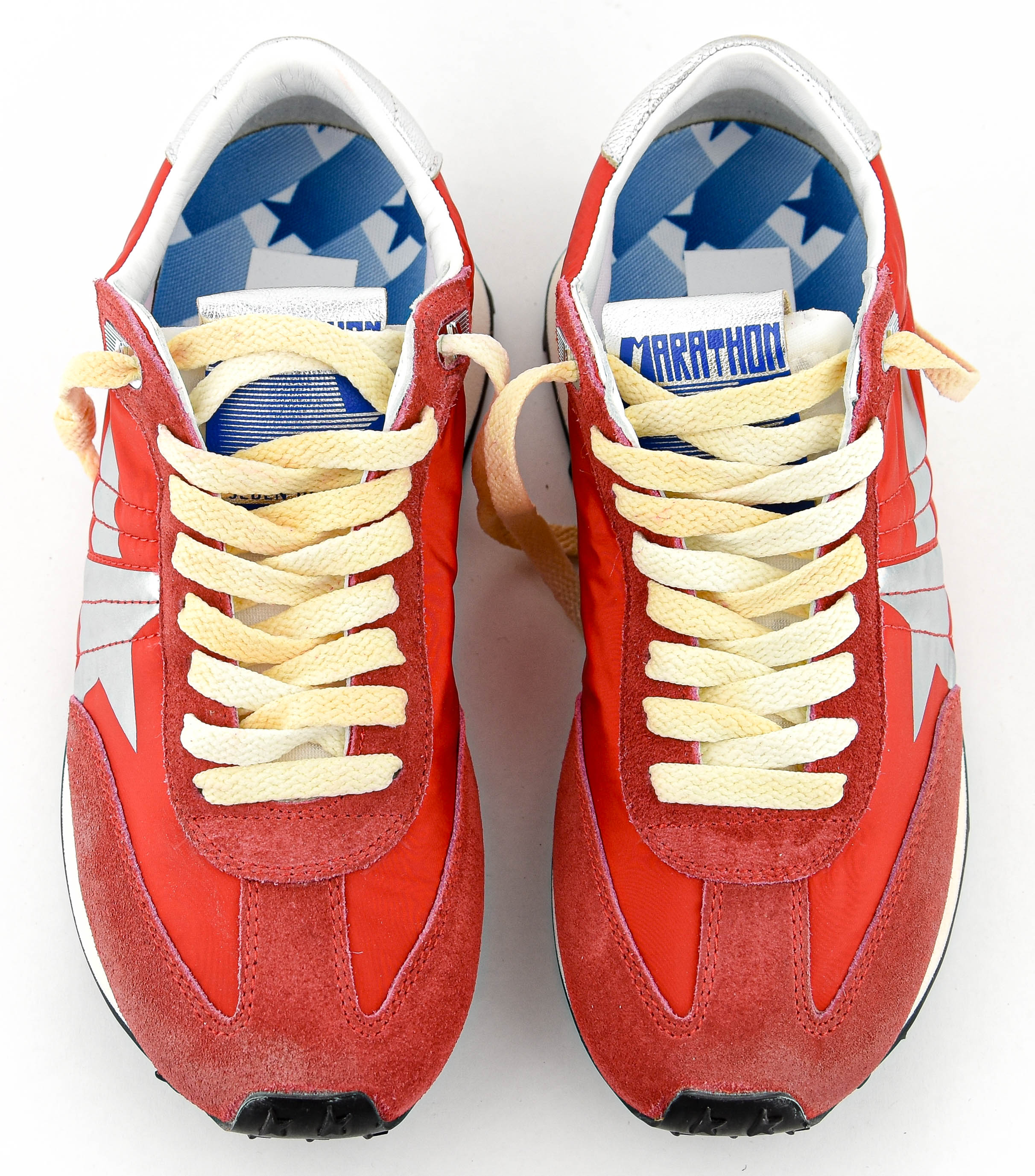 GOLDEN GOOSE RUNNING MARATHON RED SILVER