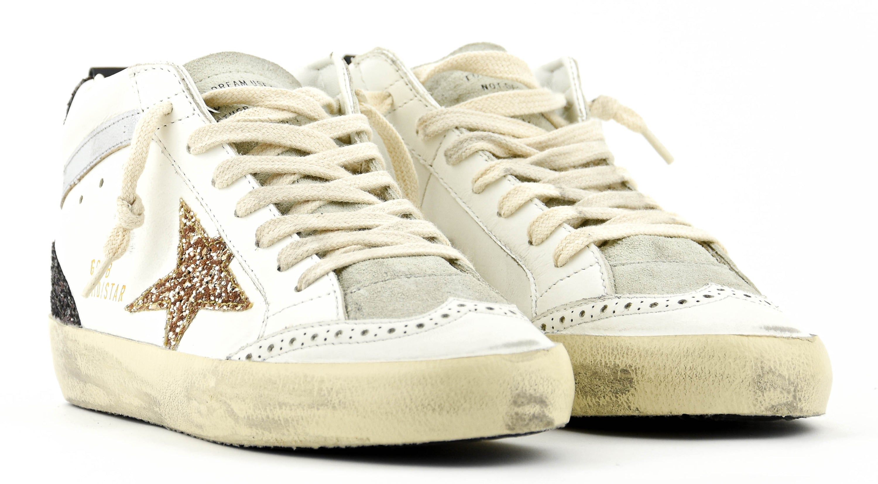 GOLDEN GOOSE MIDSTAR CLASSIC WHITE ICE GOLD