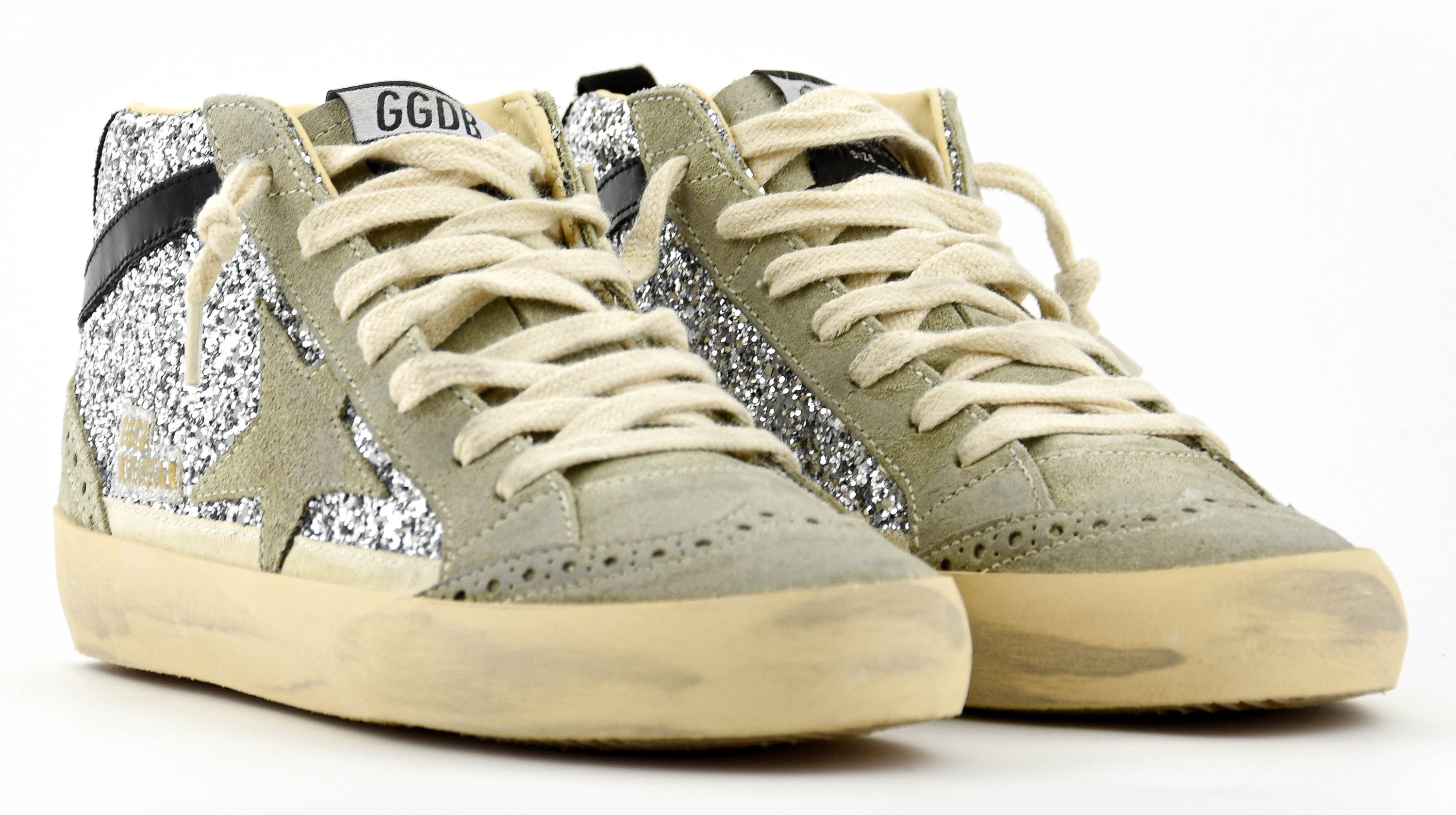 GOLDEN GOOSE MIDSTAR CLASSIC SILVER TAUPE
