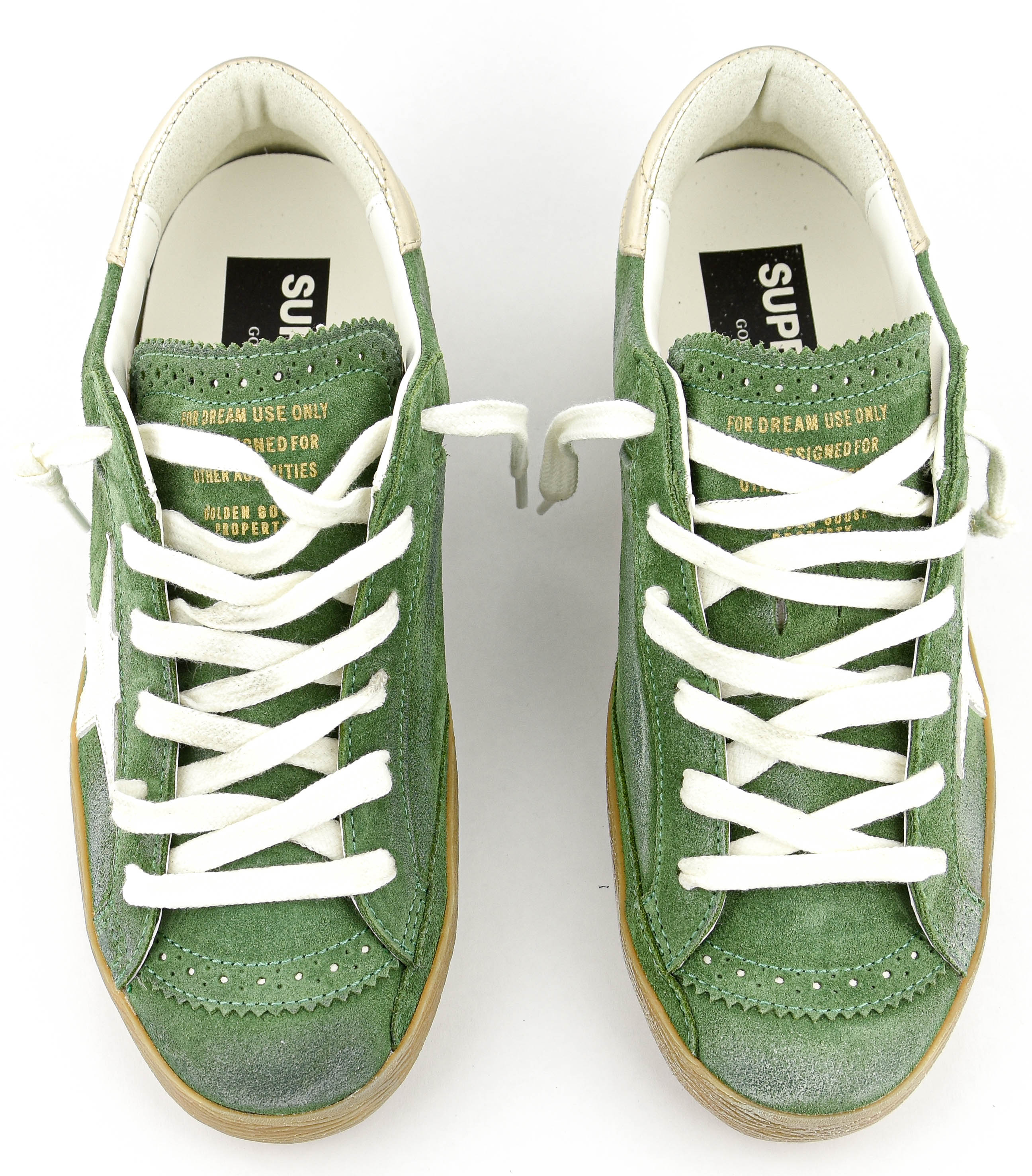 GOLDEN GOOSE SUPERSTAR GREEN WHITE