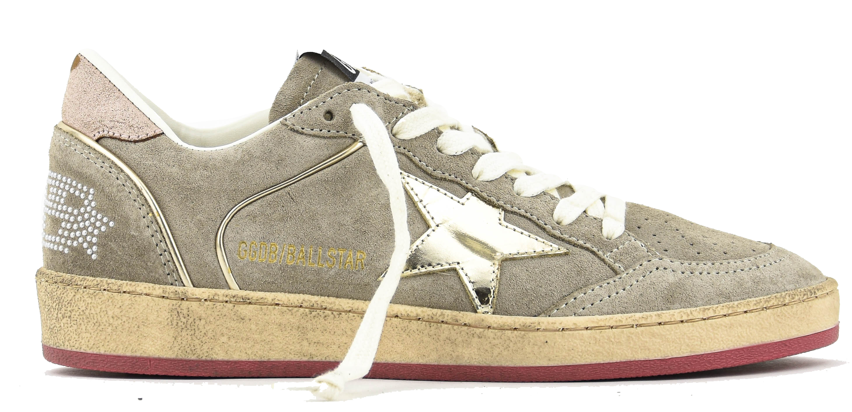 GOLDEN GOOSE SUPERSTAR BALLSTAR TAUPE PEARLS