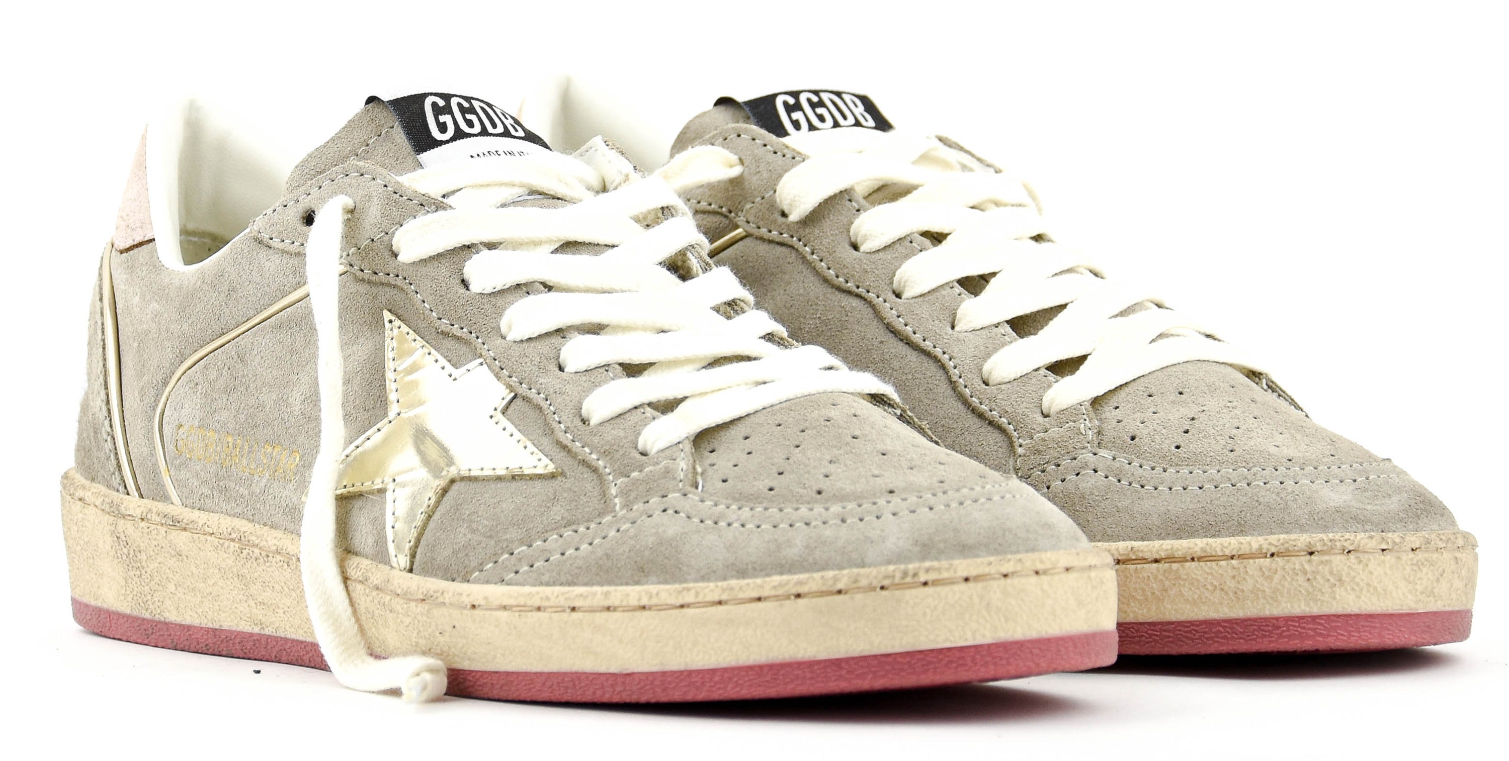 GOLDEN GOOSE SUPERSTAR BALLSTAR TAUPE PEARLS
