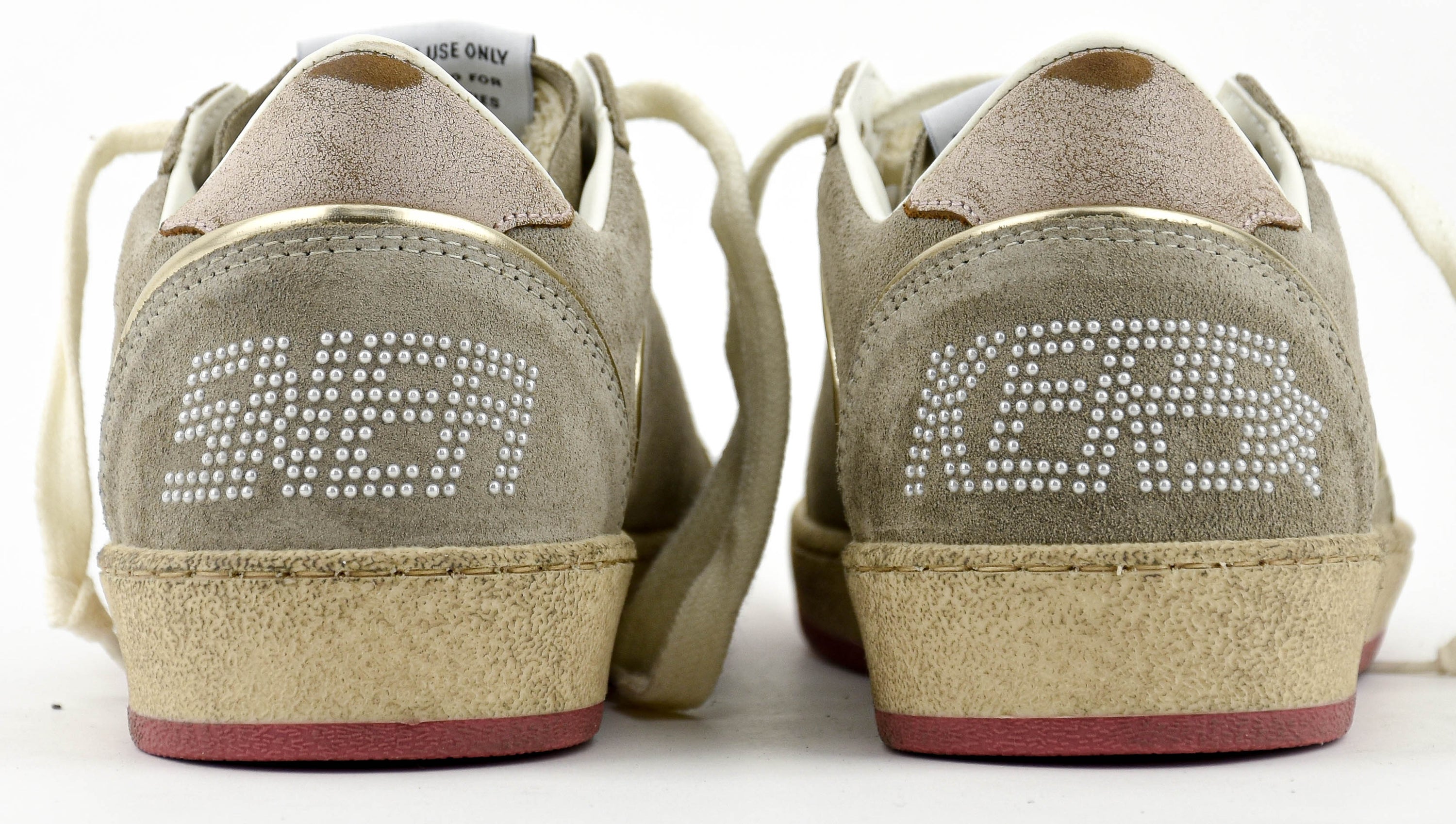 GOLDEN GOOSE SUPERSTAR BALLSTAR TAUPE PEARLS