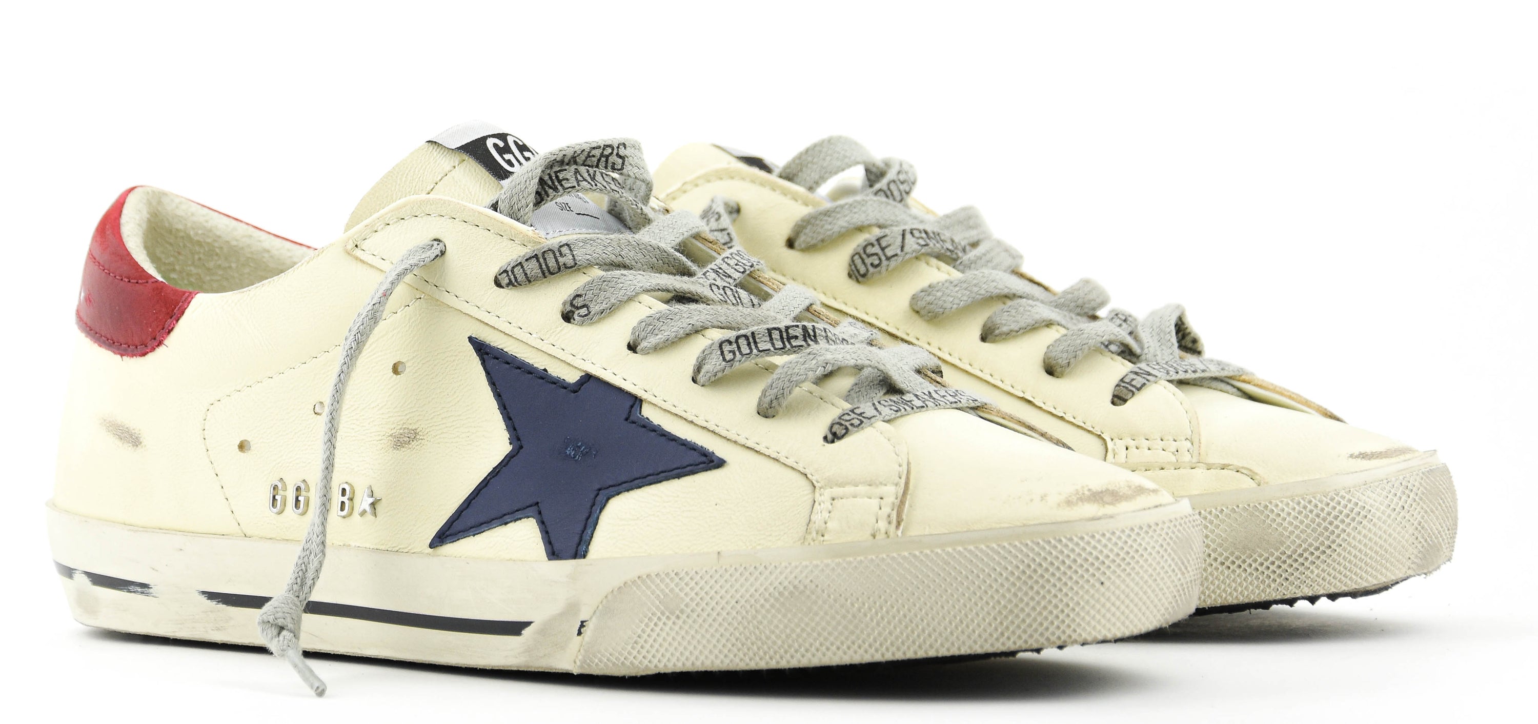 GOLDEN GOOSE SUPERSTAR CLASSIC WHITE/BLUE/RED