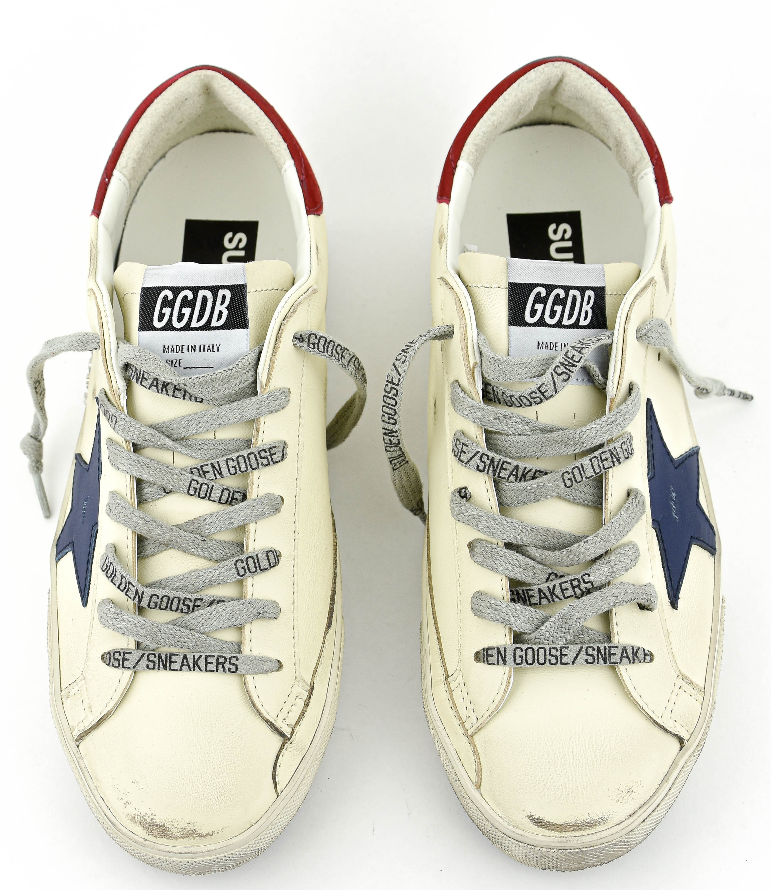 GOLDEN GOOSE SUPERSTAR CLASSIC WHITE/BLUE/RED