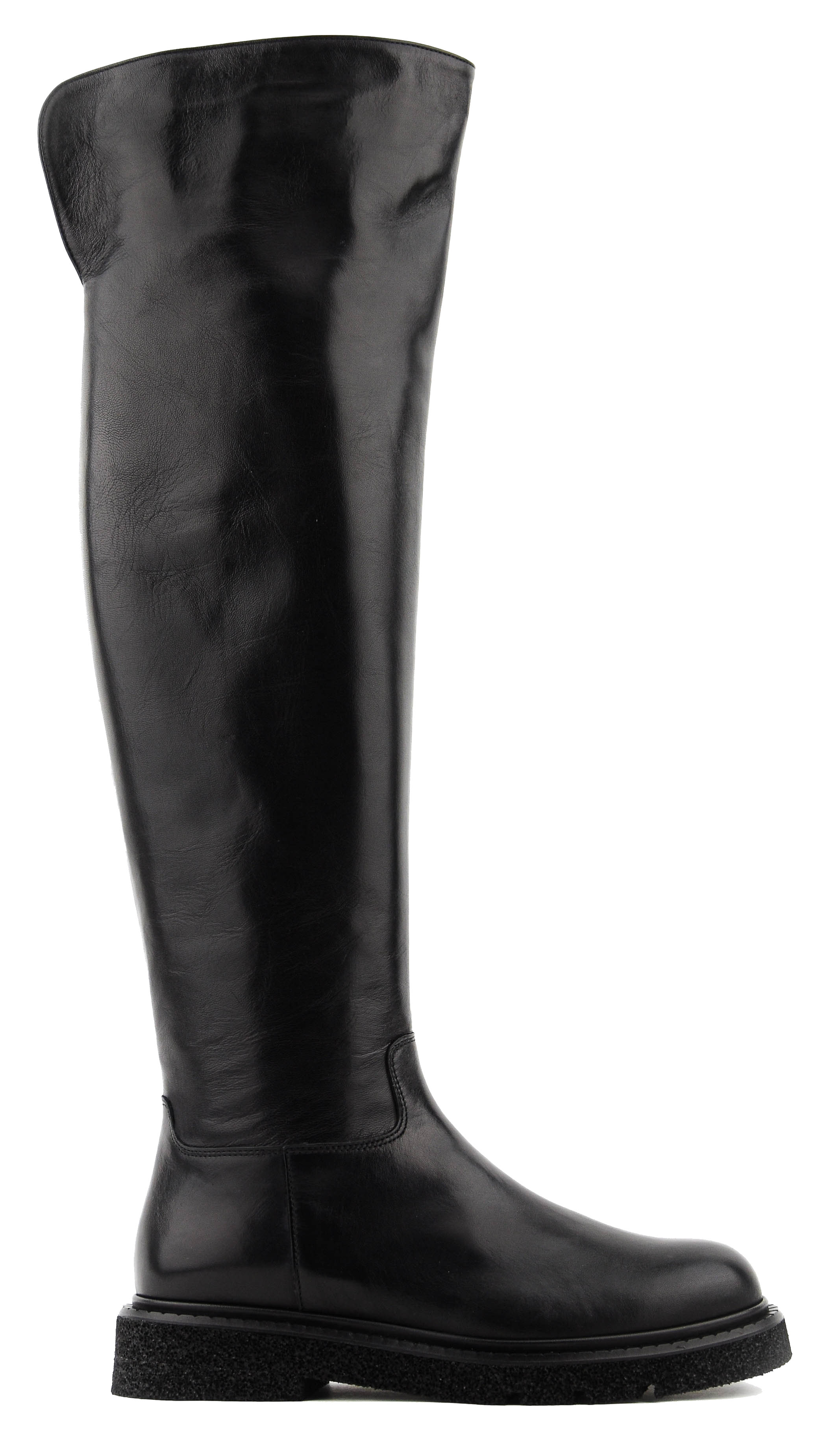 PAULWARMER KNEE HEIGHT BOOTS SOFT BLACK NAPPA