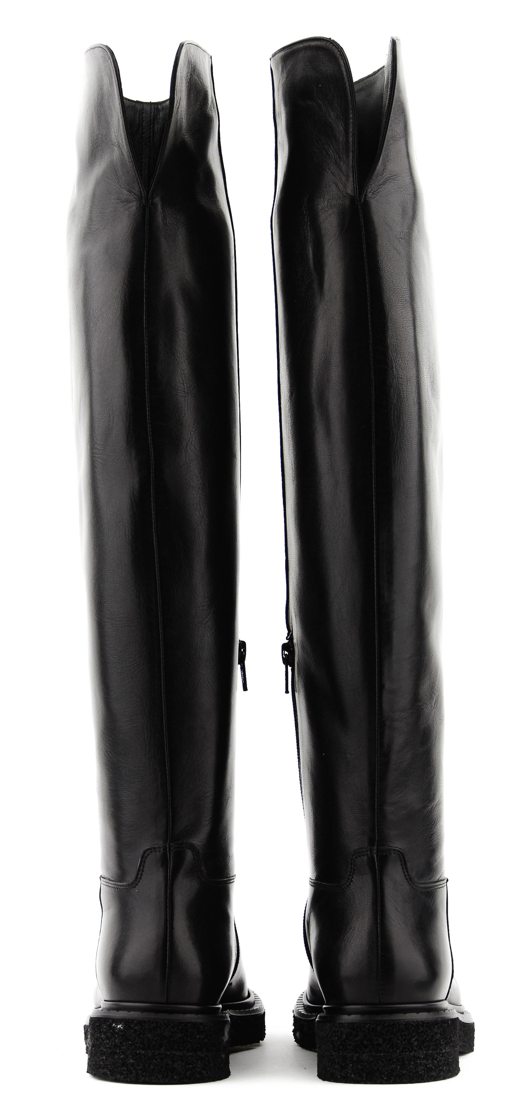 PAULWARMER KNEE HEIGHT BOOTS SOFT BLACK NAPPA