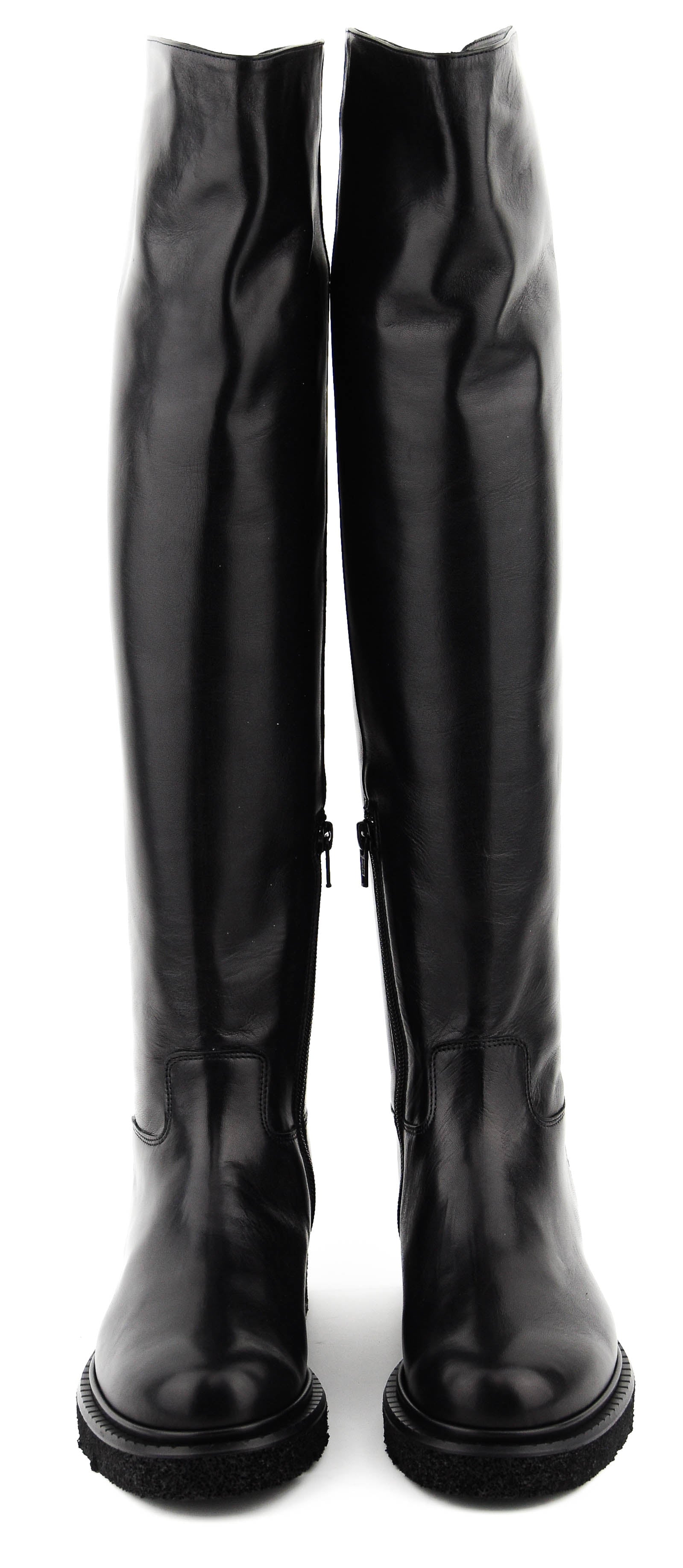 PAULWARMER KNEE HEIGHT BOOTS SOFT BLACK NAPPA