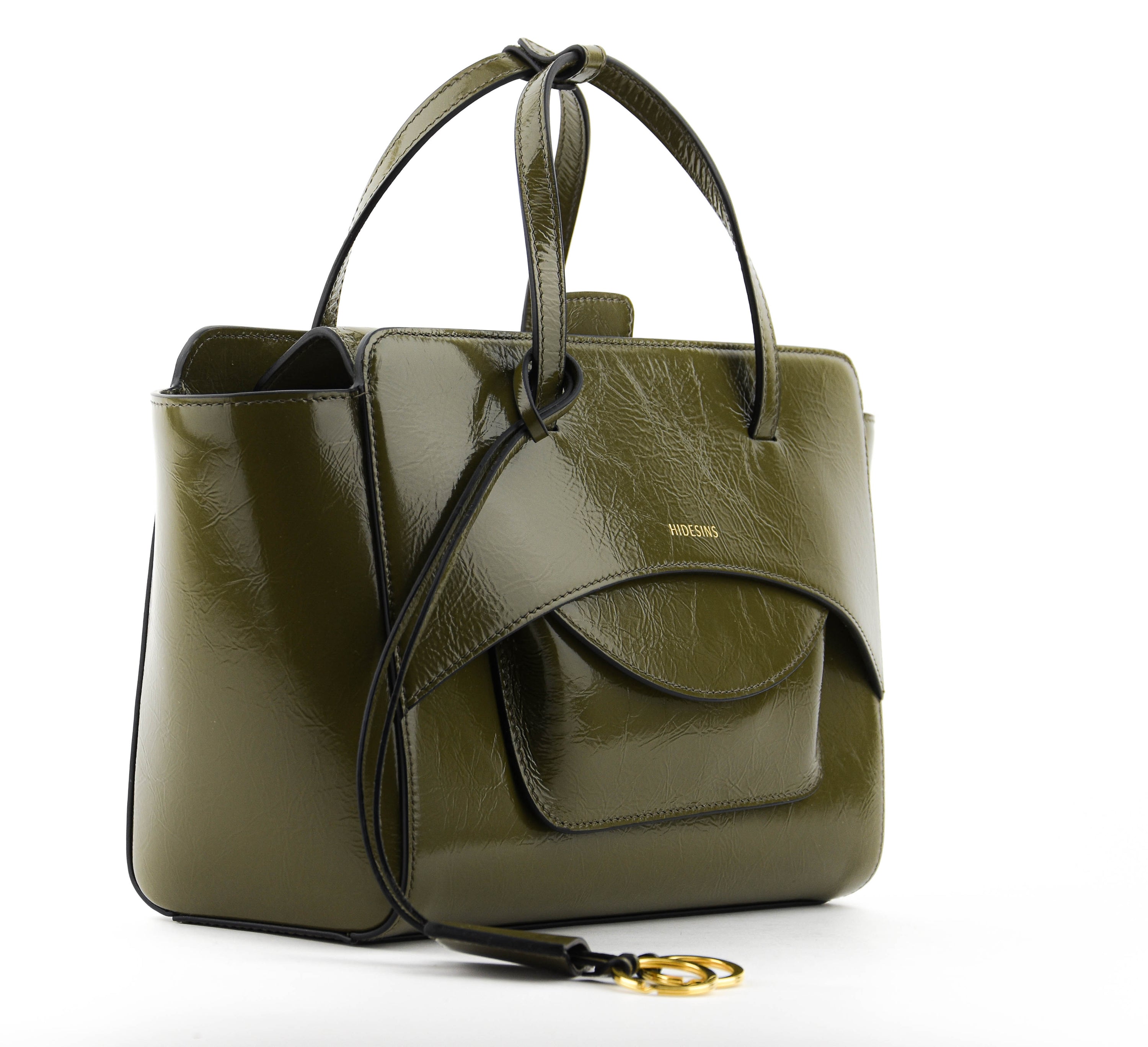 HIDESINS BAG FLAP M AGAVE GREEN