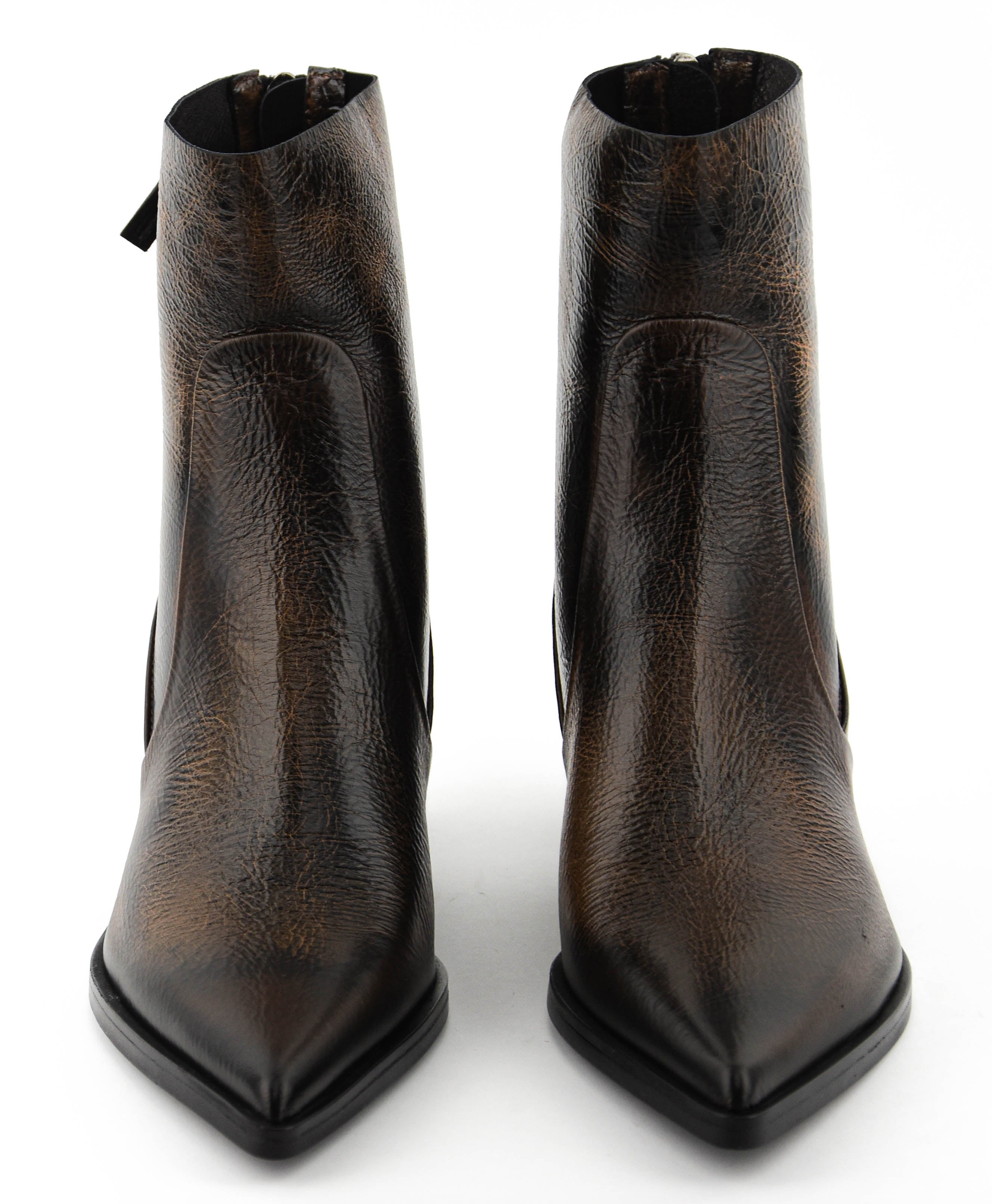 ELENA IACHI SHARP BOOTIE VINTAGE BROWN