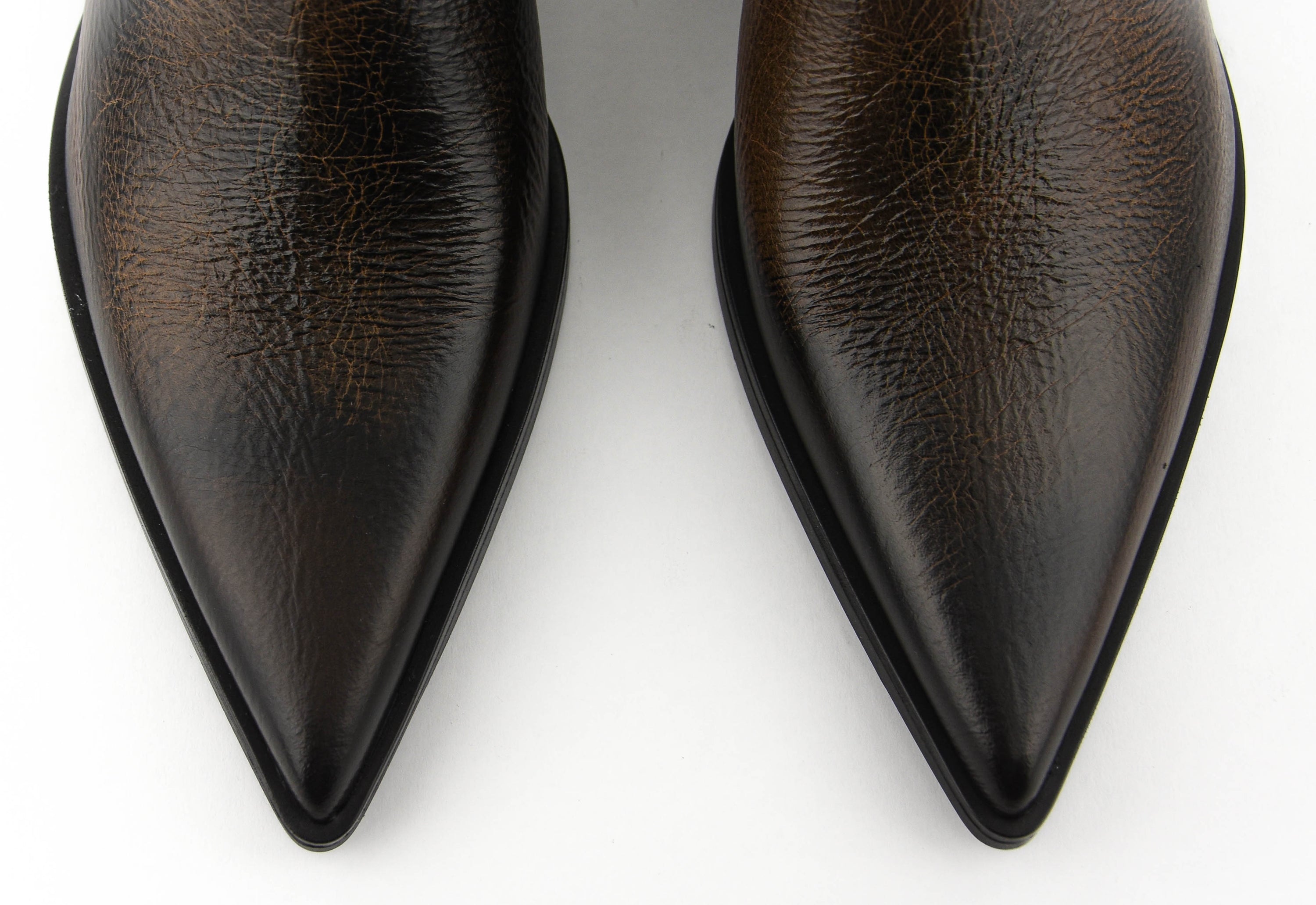 ELENA IACHI SHARP BOOTIE VINTAGE BROWN