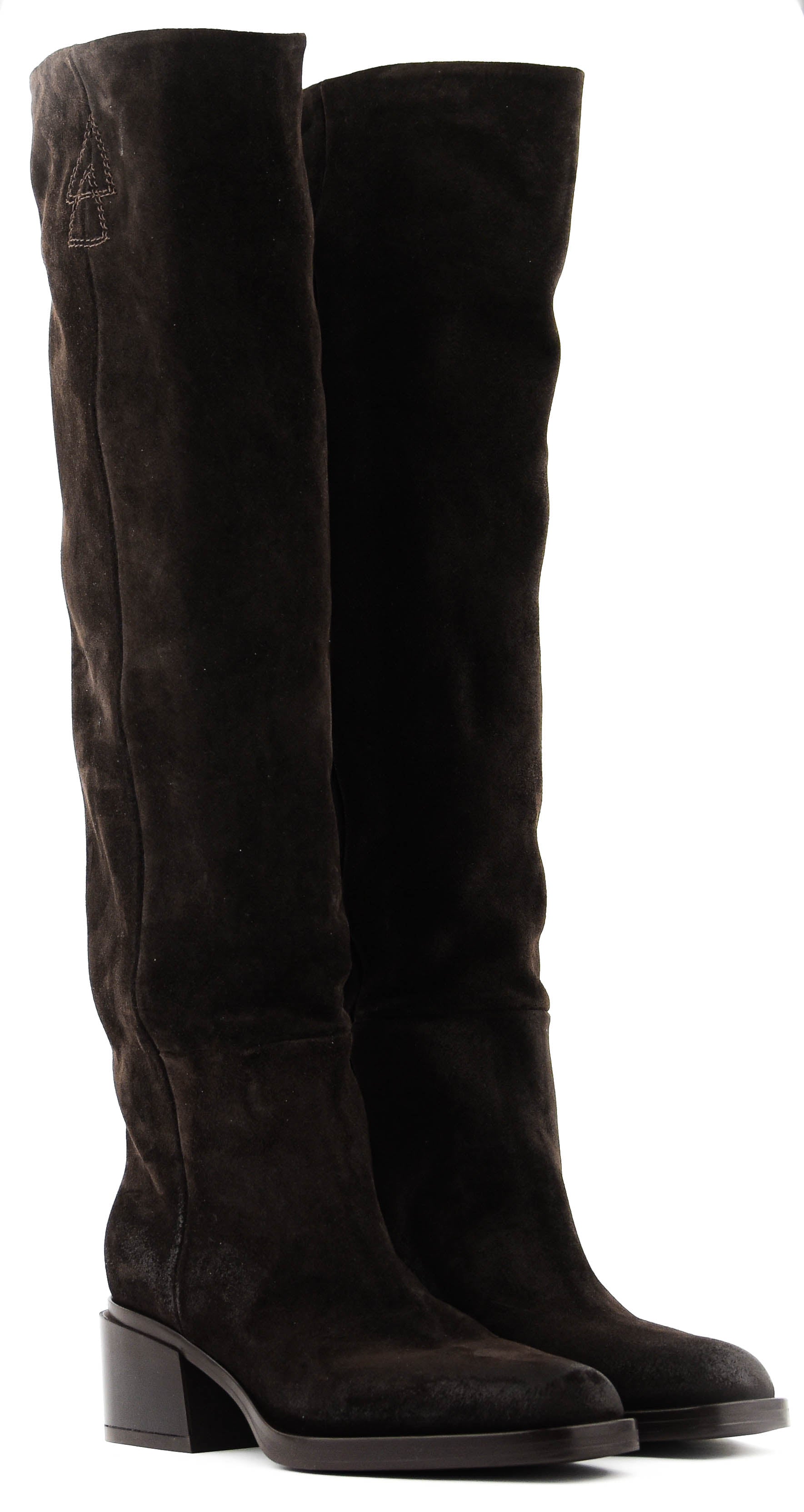 ELENA IACHI LONG BOOT SQUARE BROWN