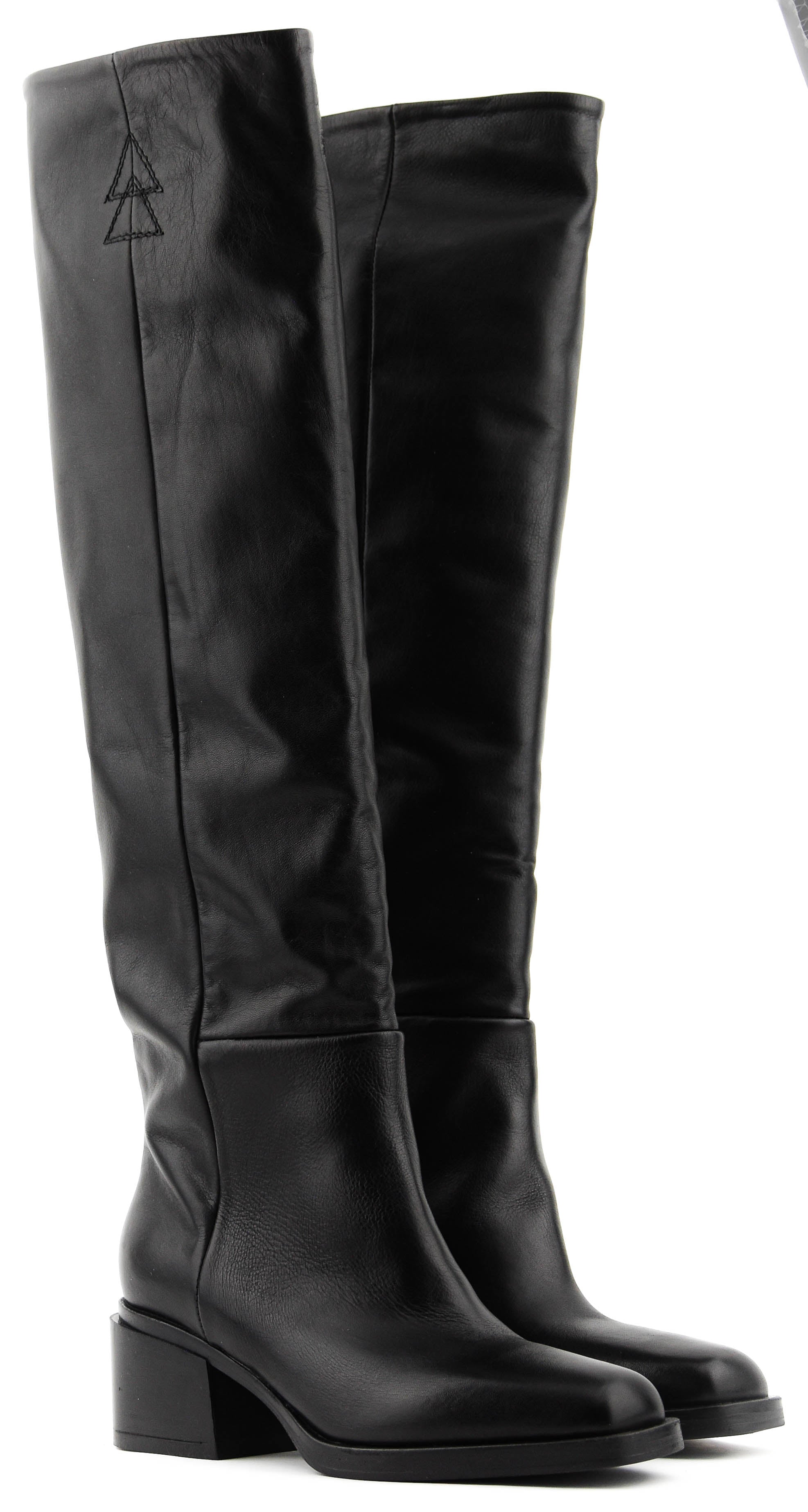ELENA IACHI LONG BOOT SQUARE BLACK