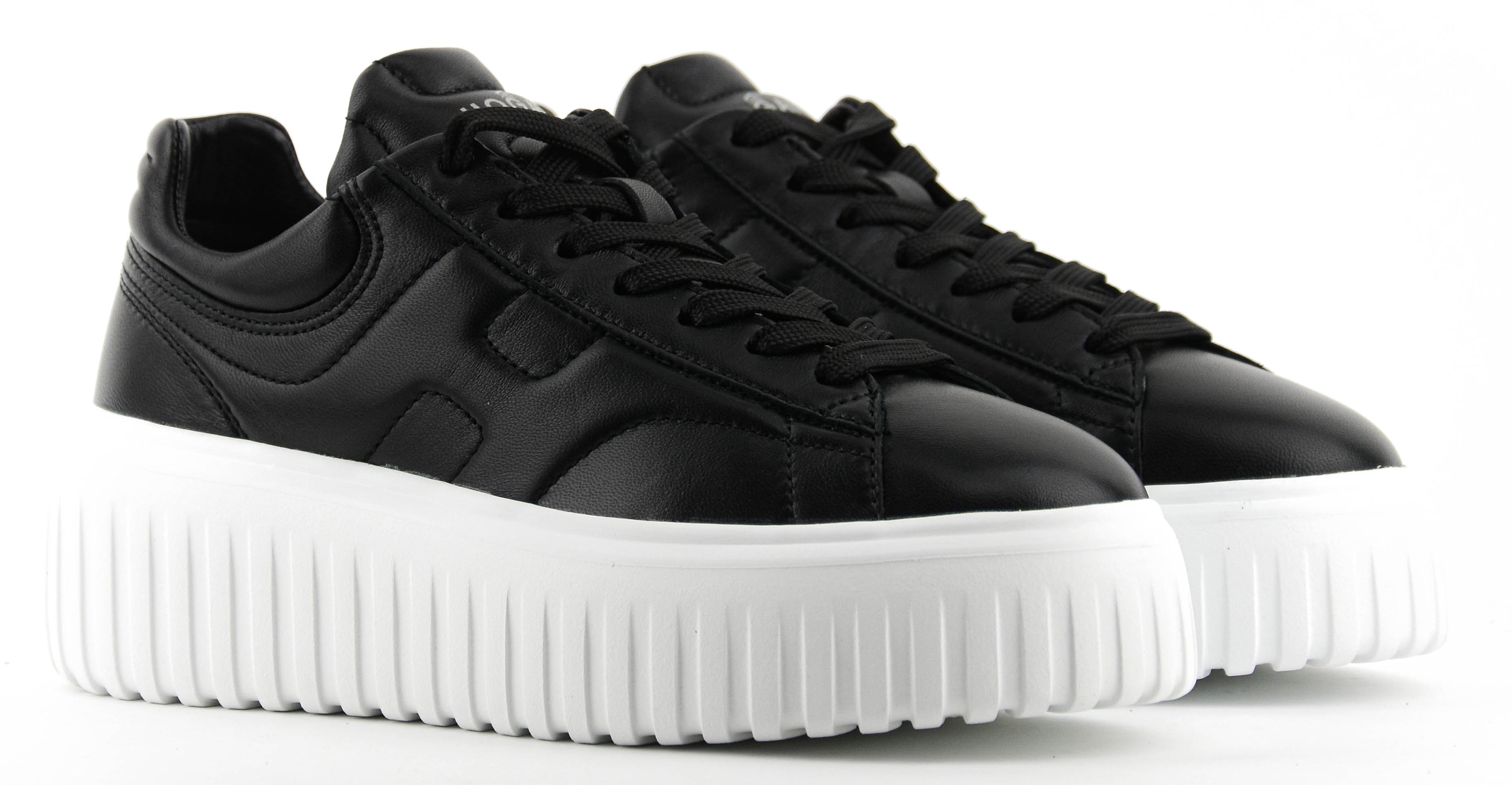 HOGAN H-STRIPES BLACK LEATHER
