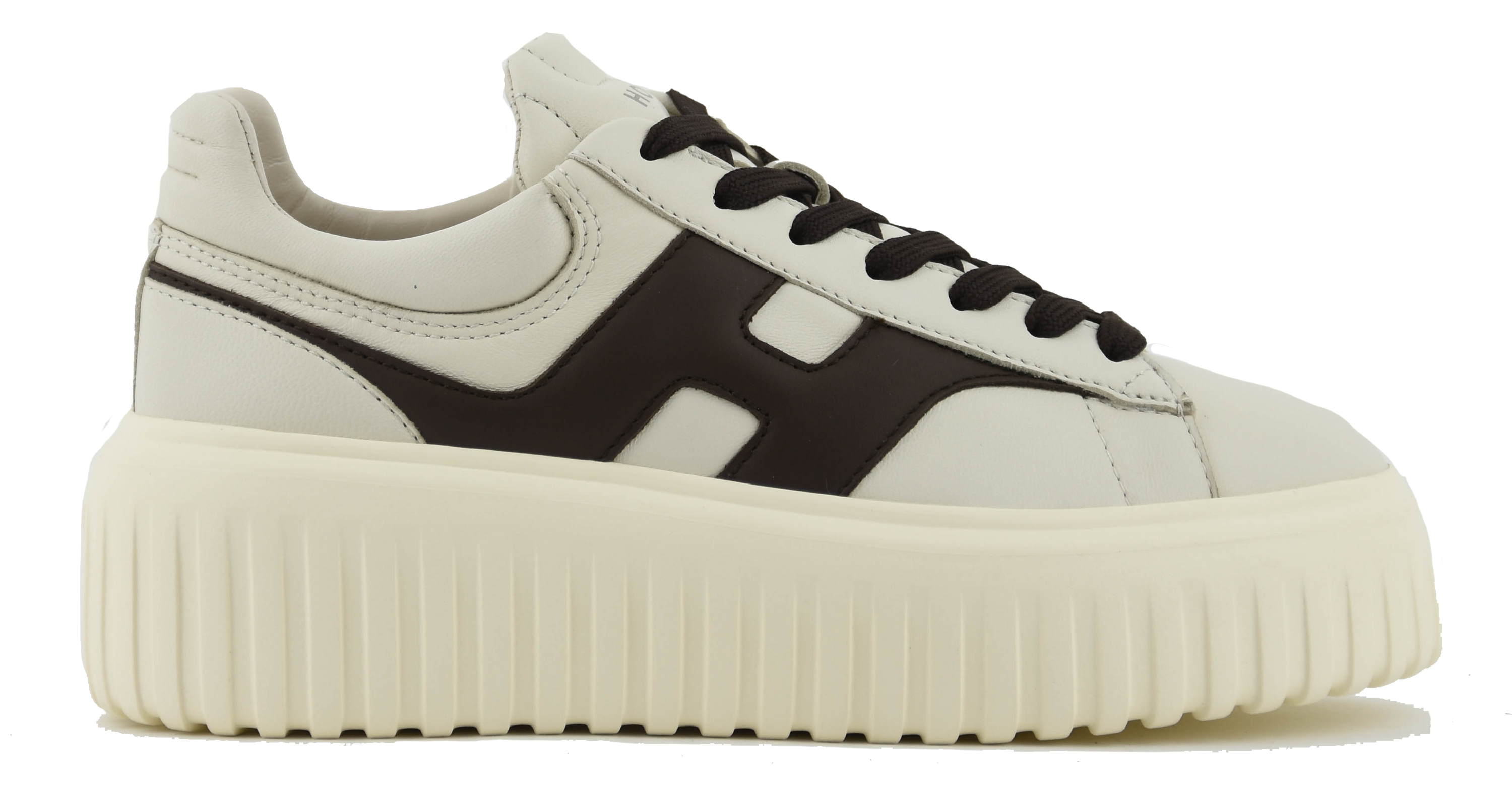 HOGAN H-STRIPES WHITE BROWN