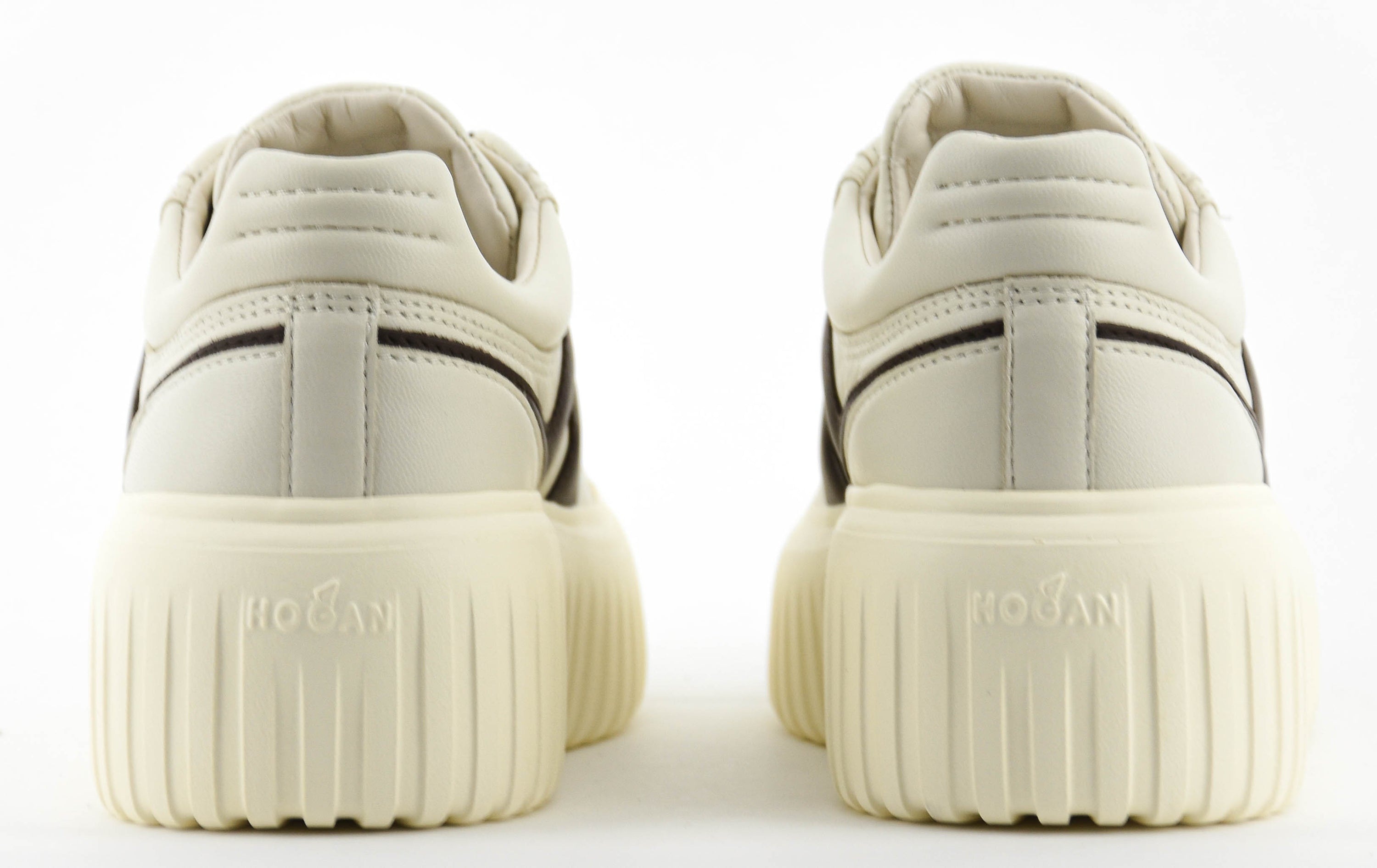 HOGAN H-STRIPES WHITE BROWN