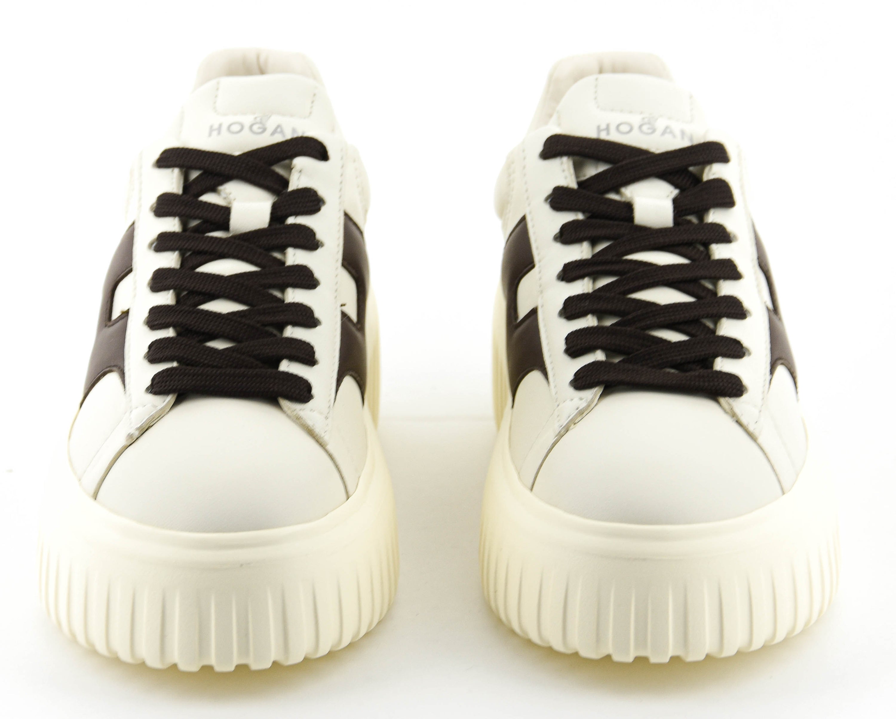 HOGAN H-STRIPES WHITE BROWN