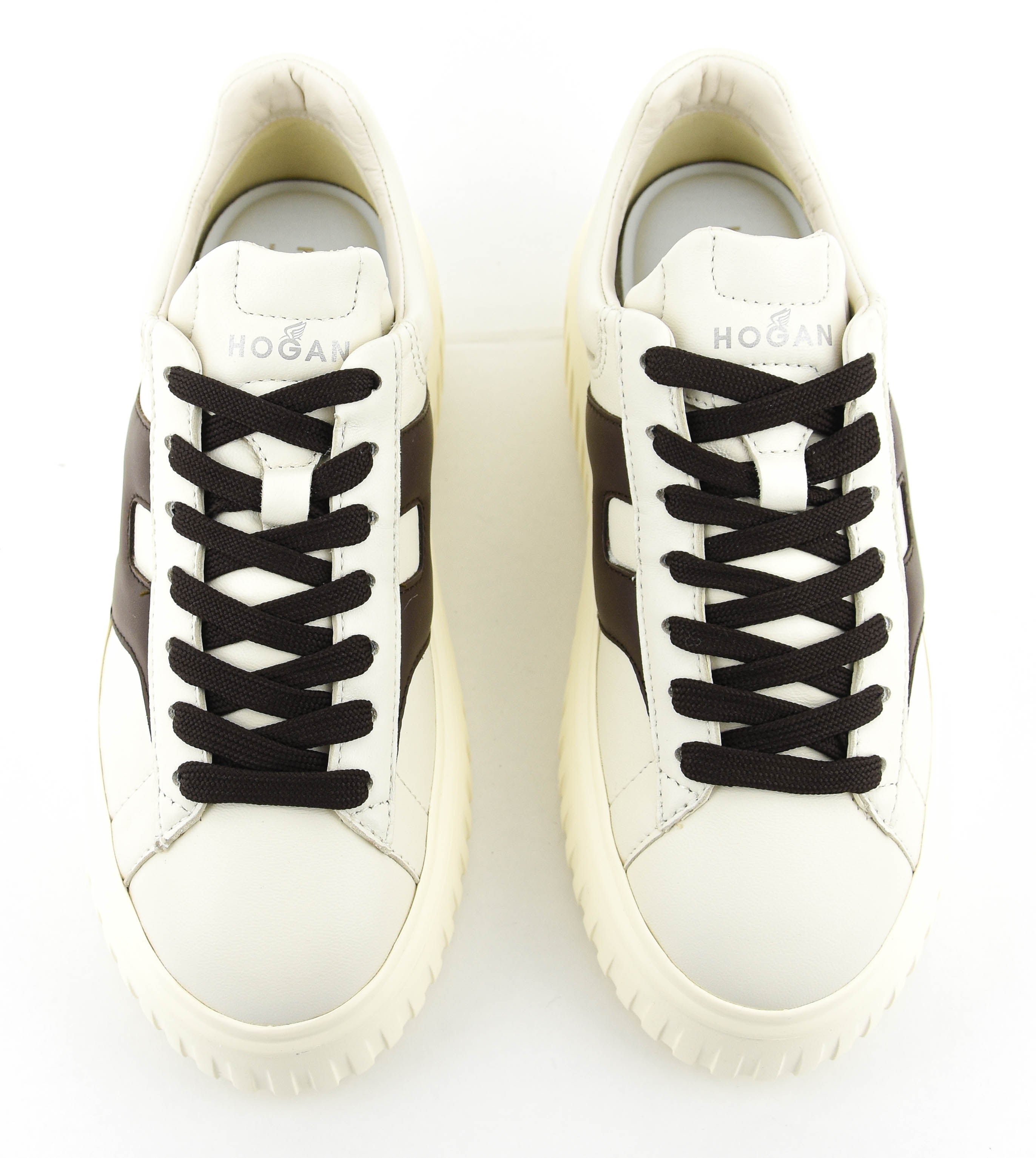 HOGAN H-STRIPES WHITE BROWN