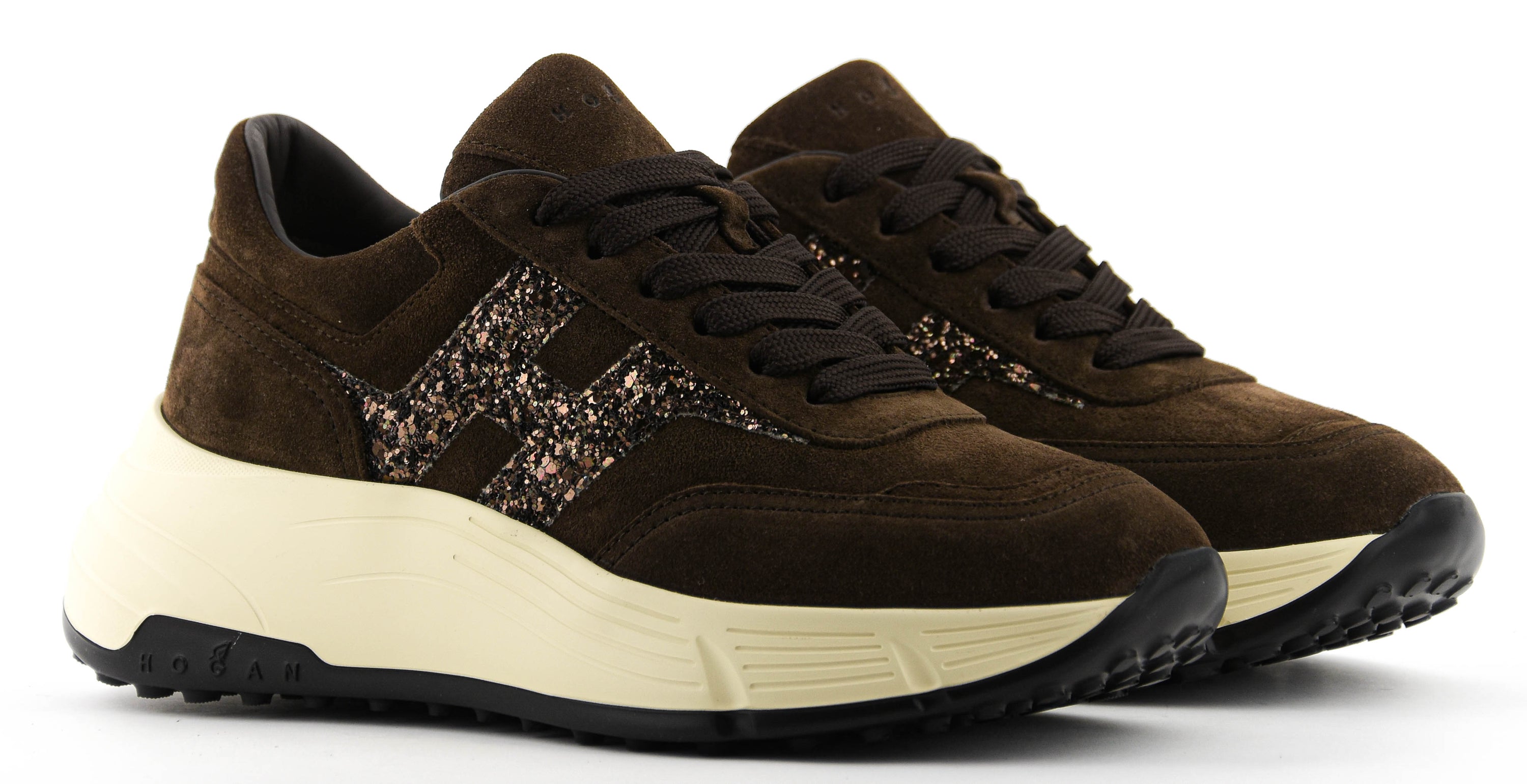 HOGAN H669 RUNNING BROWN SUEDE