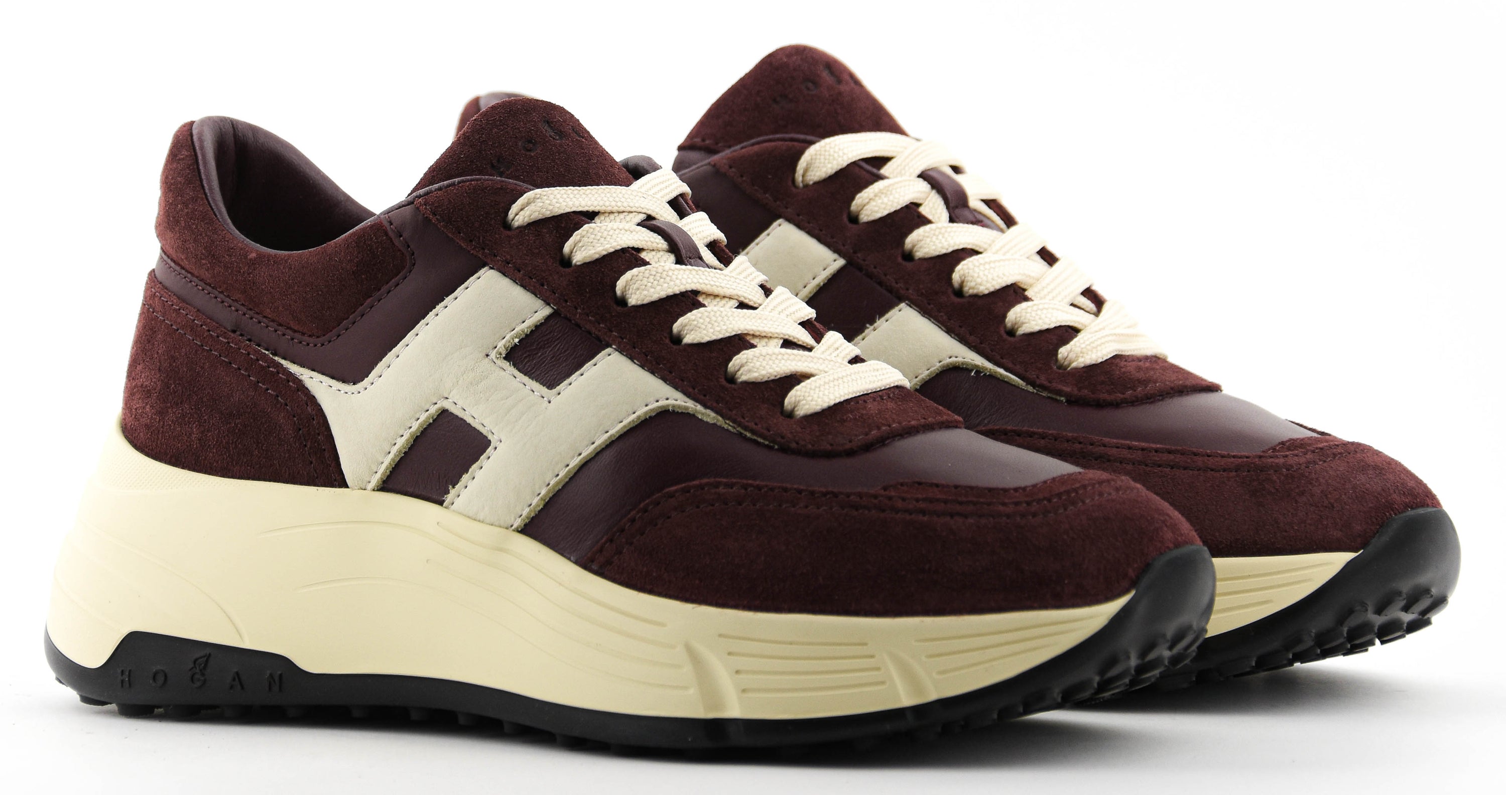 HOGAN H669 RUNNING BORDO LEATHER