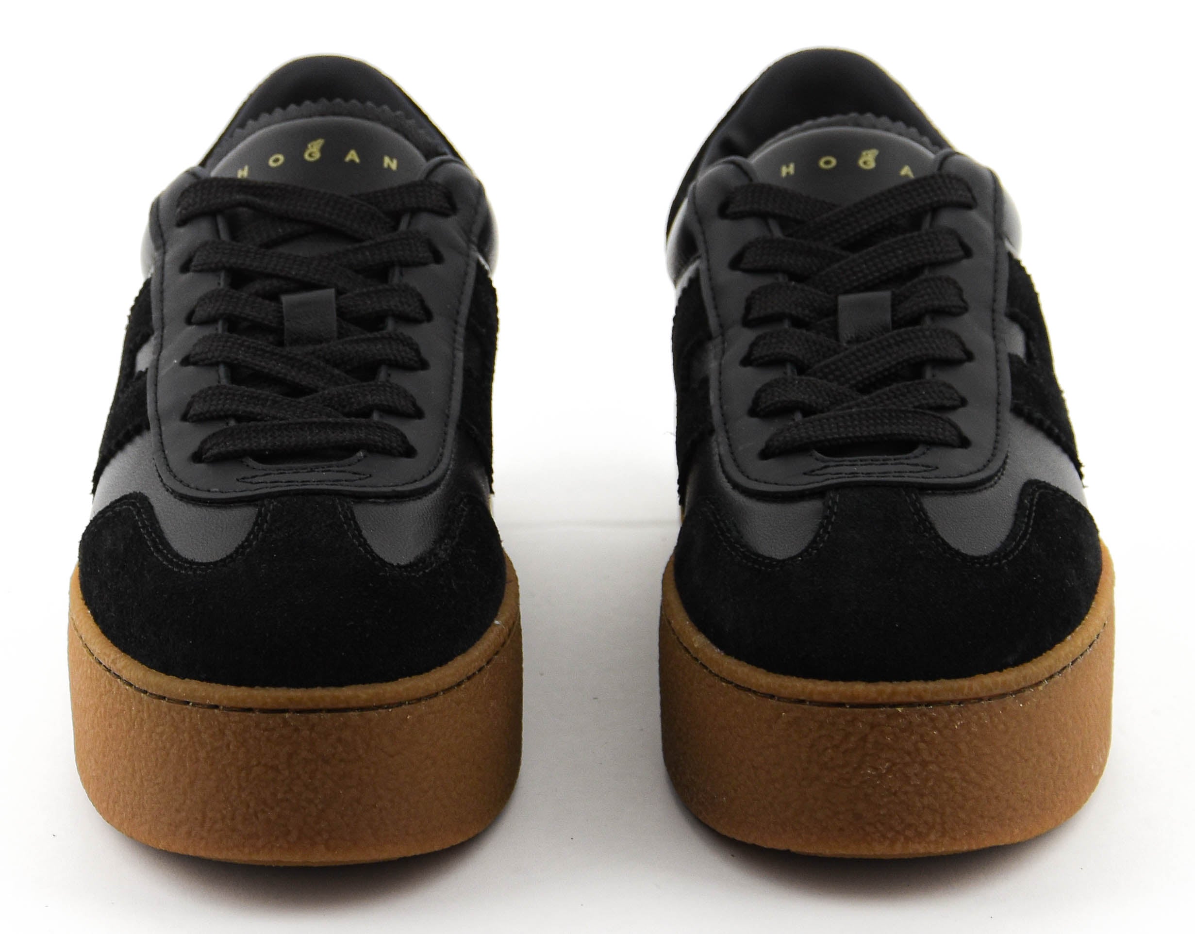 HOGAN PLATFORM SNEAKER BLACK LEATHER
