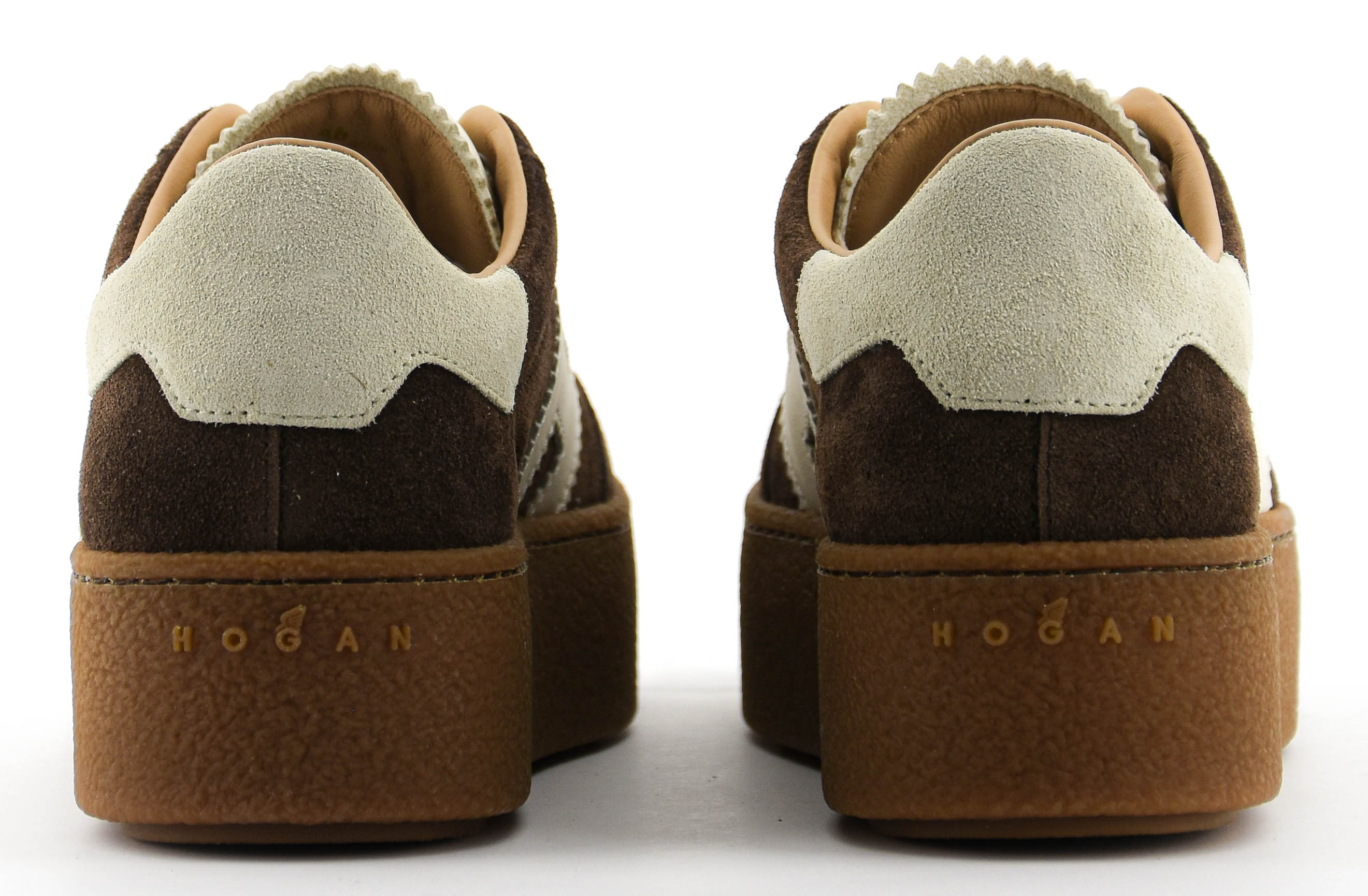 HOGAN PLATFORM SNEAKER BROWN SUEDE