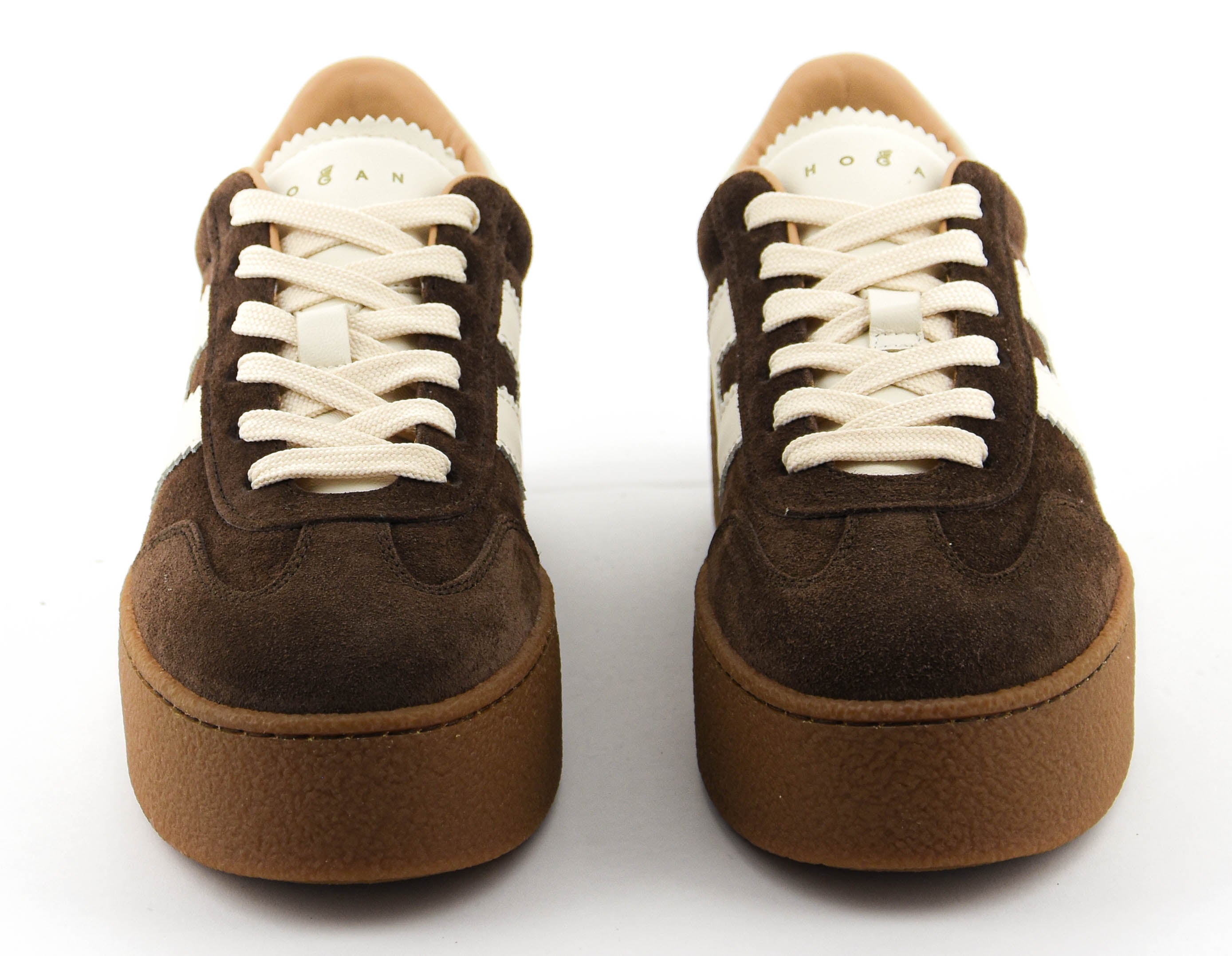 HOGAN PLATFORM SNEAKER BROWN SUEDE