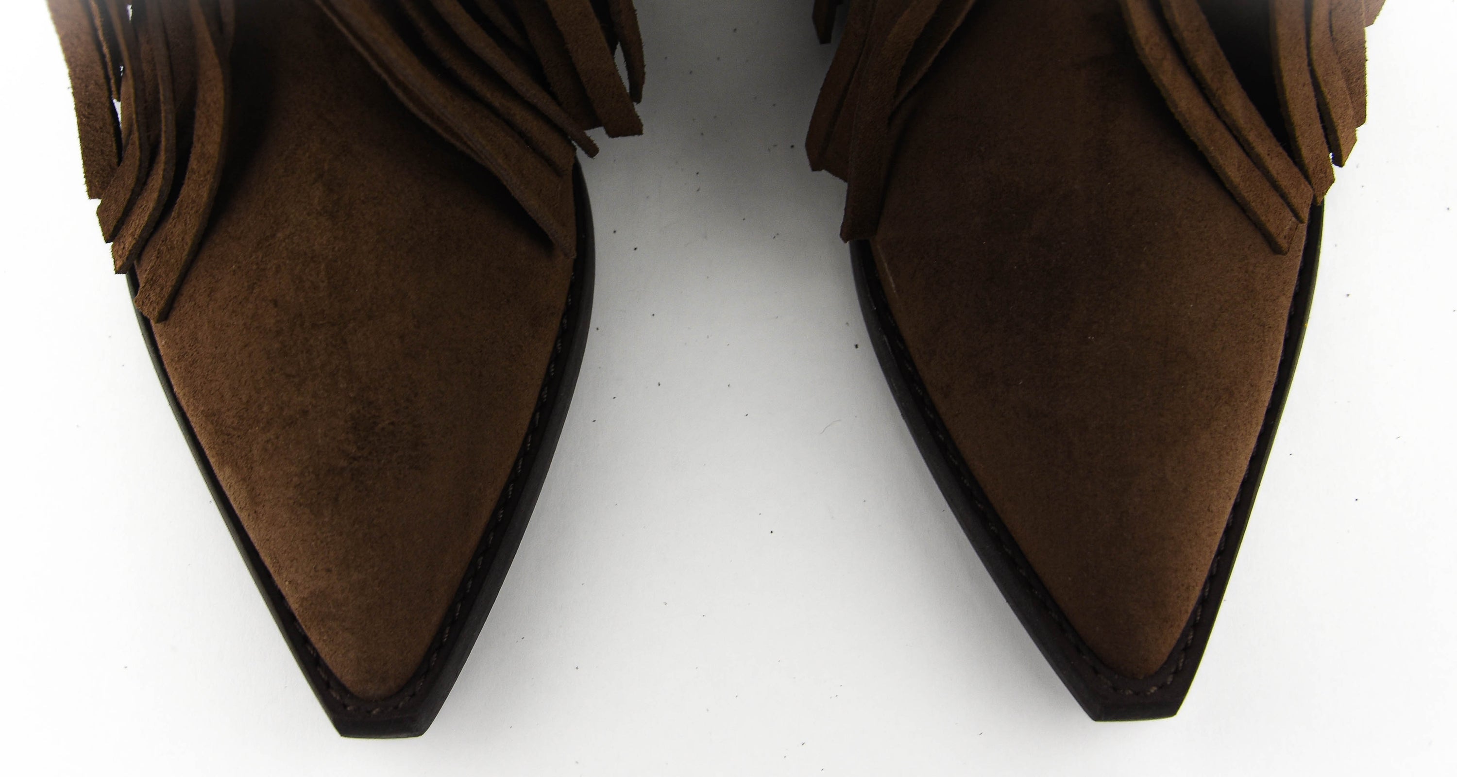 TORAL DONNA BASKET SUEDE FRINGE BOOT BROWN