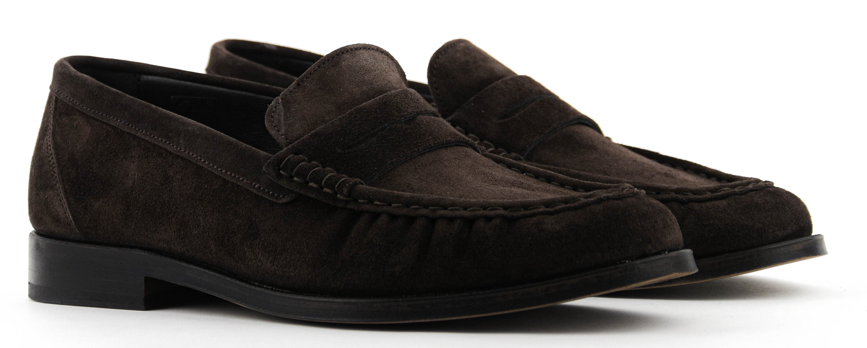 POSA PENNY LOAFER DARK BROWN SUEDE