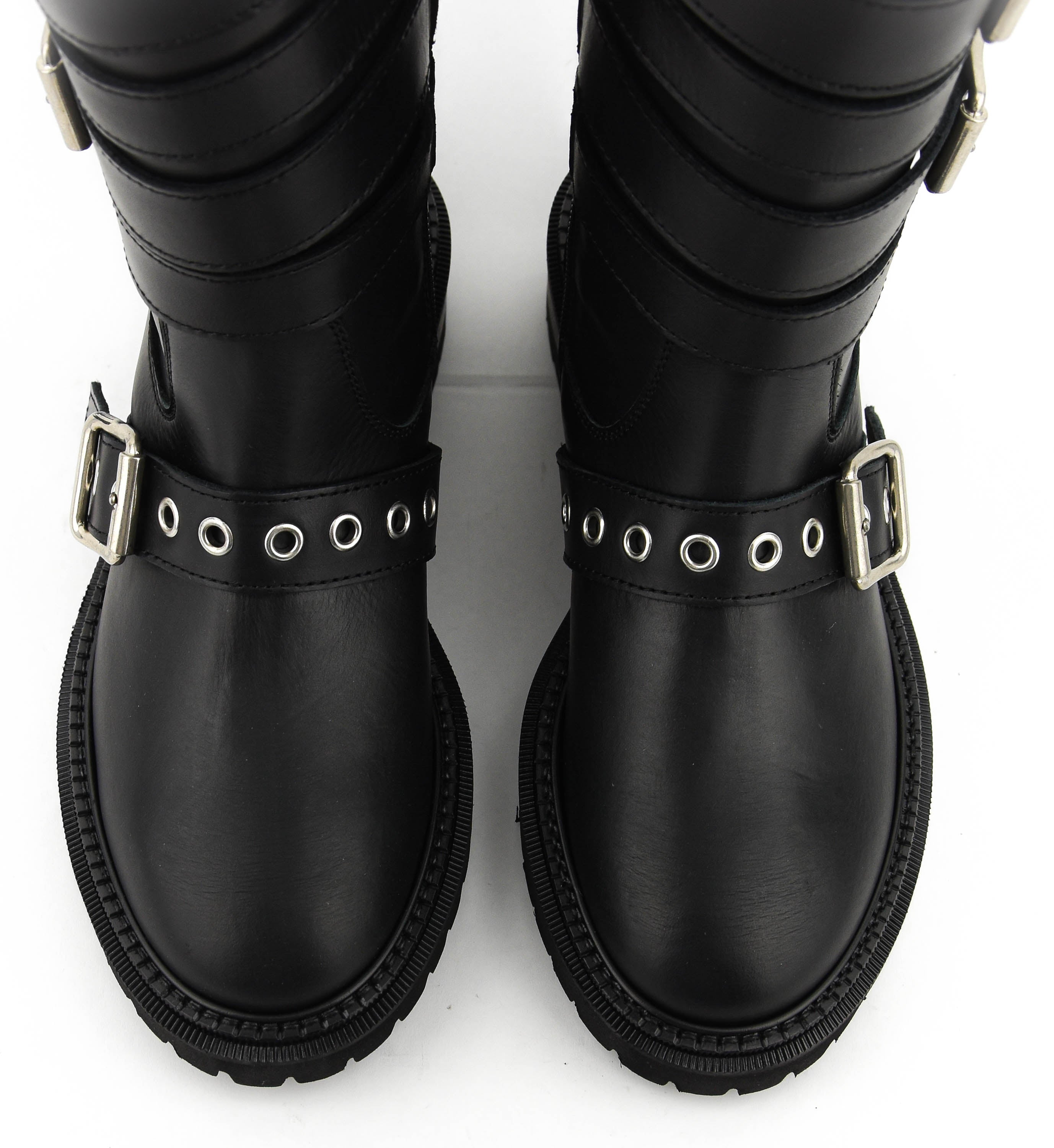 PAUL WARMER MULTI BUCKLE BIKER BLACK