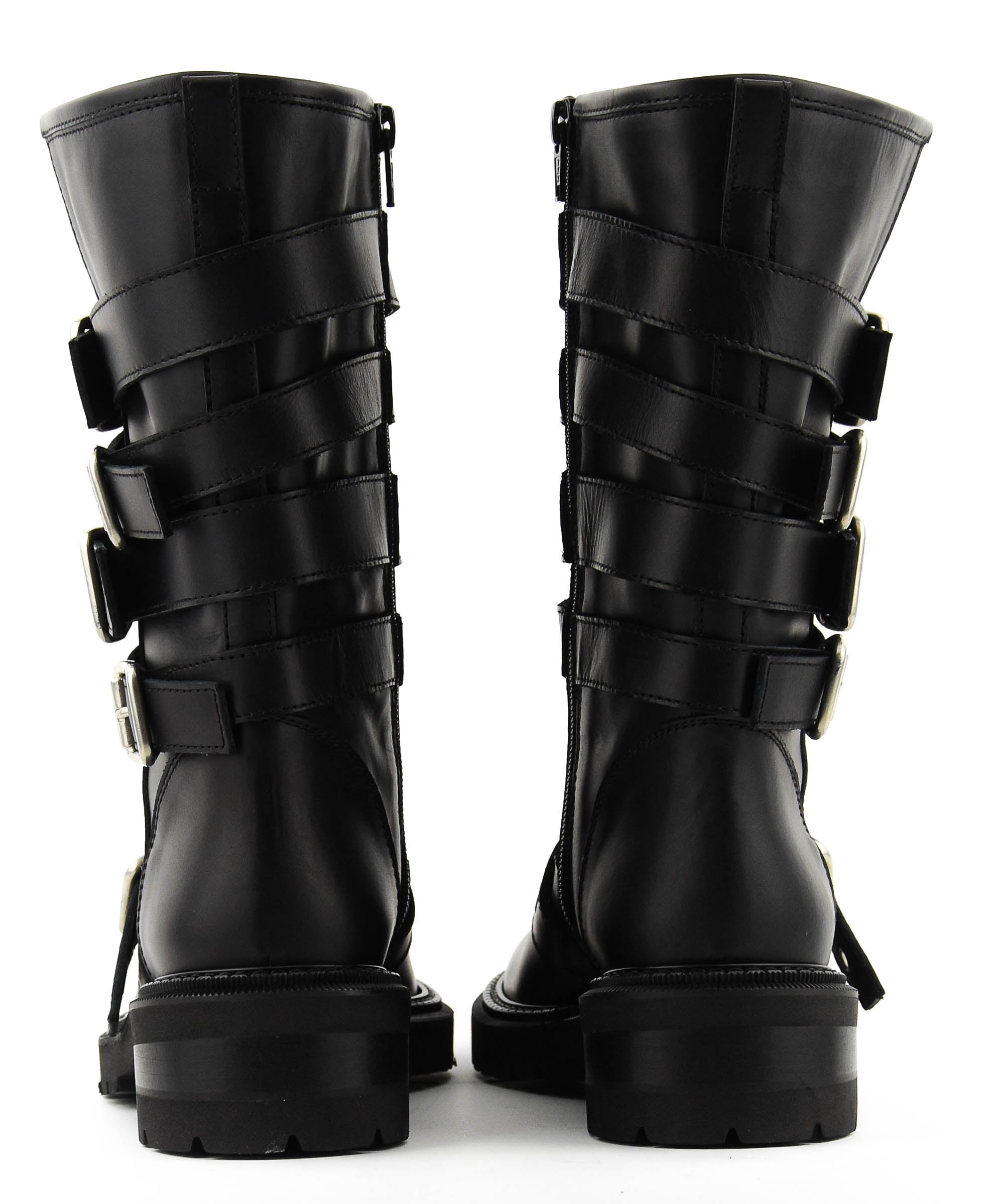 PAUL WARMER MULTI BUCKLE BIKER BLACK