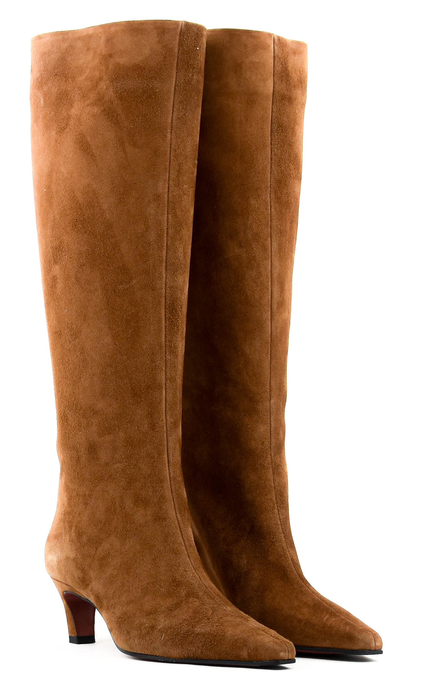 PAUL WARMER BOOT KITTEN HEEL BRANDY